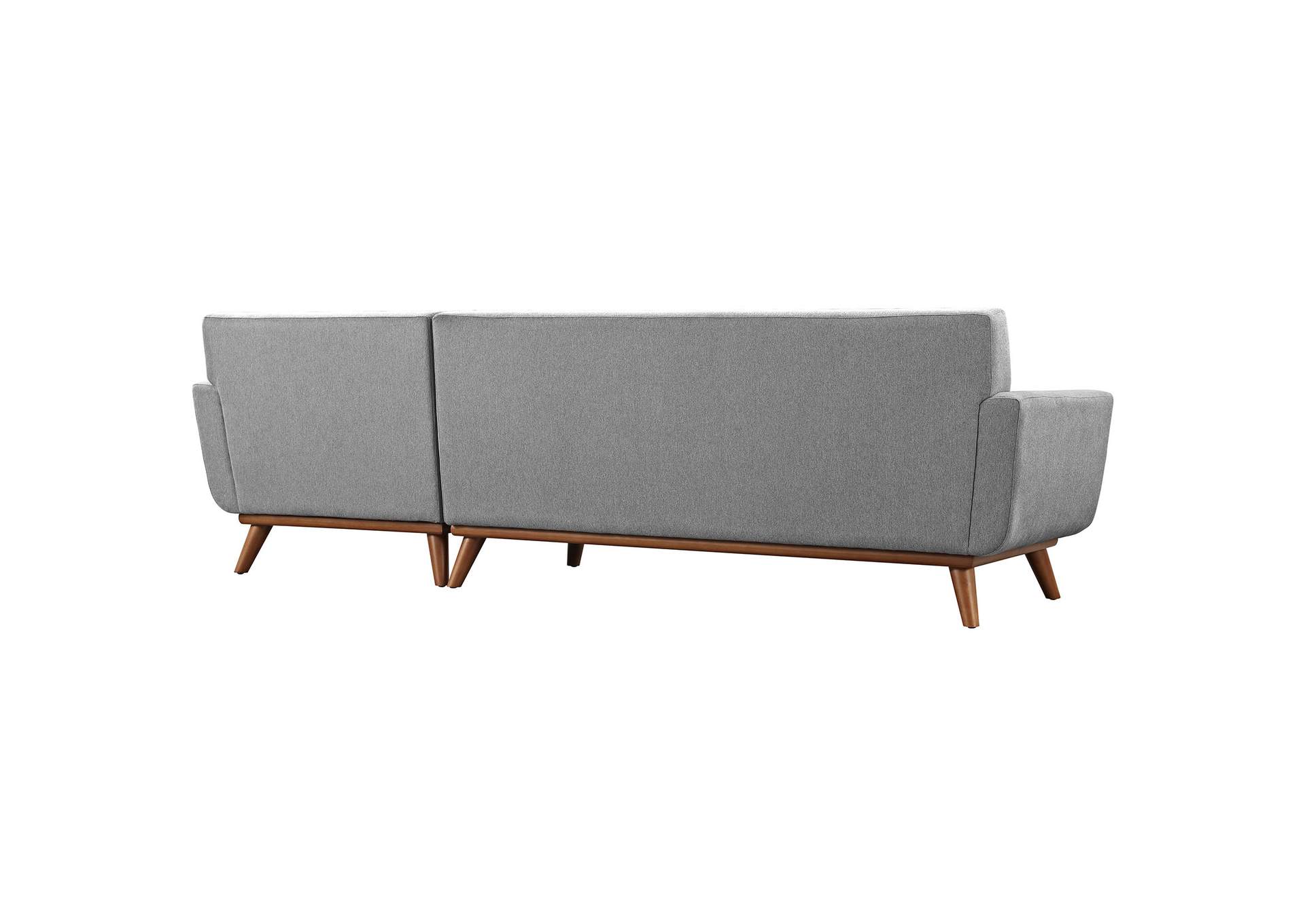 Expectation Gray Engage Right-Facing Upholstered Fabric Sectional Sofa,Modway