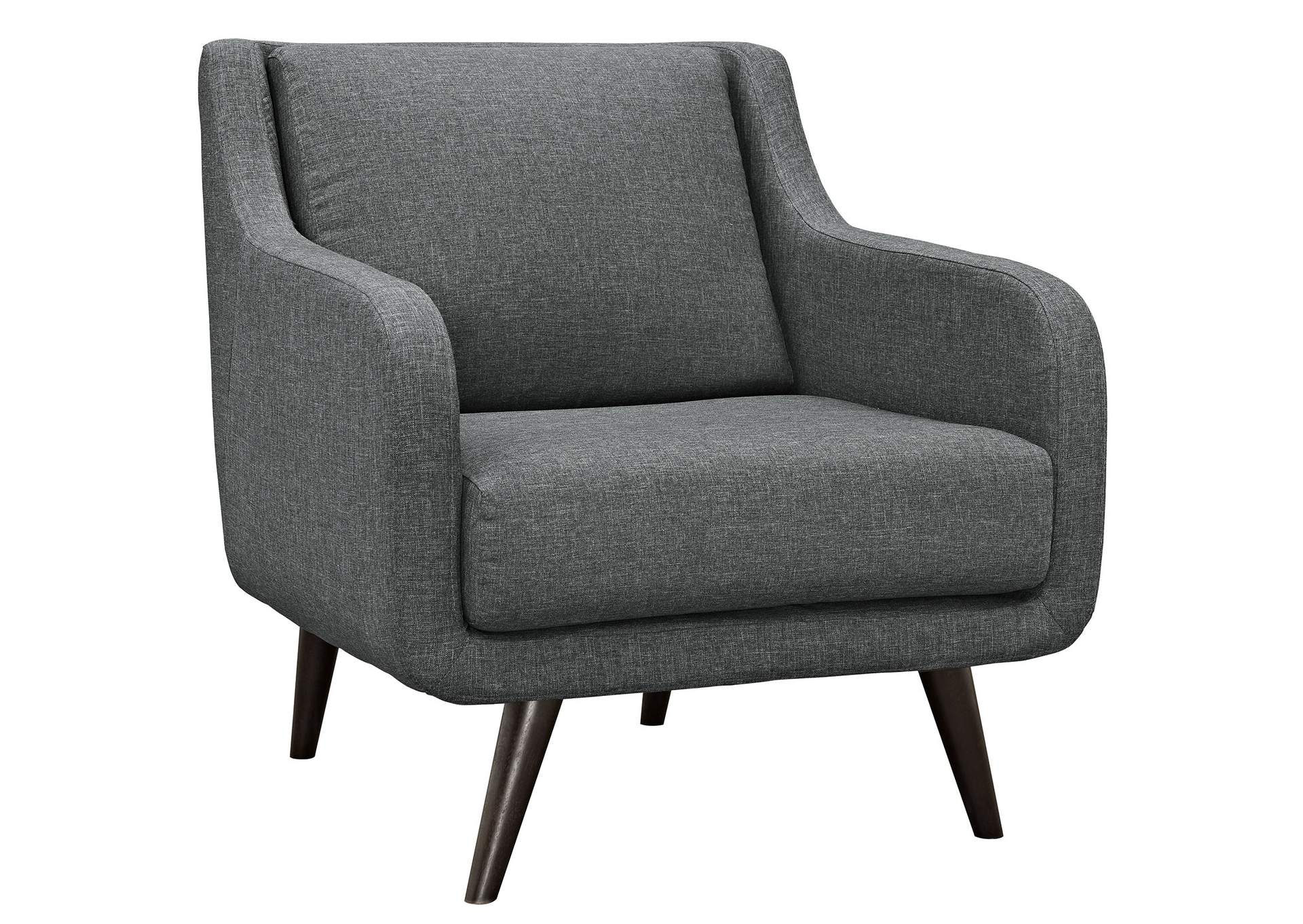 Gray Verve Upholstered Fabric Arm Chair,Modway