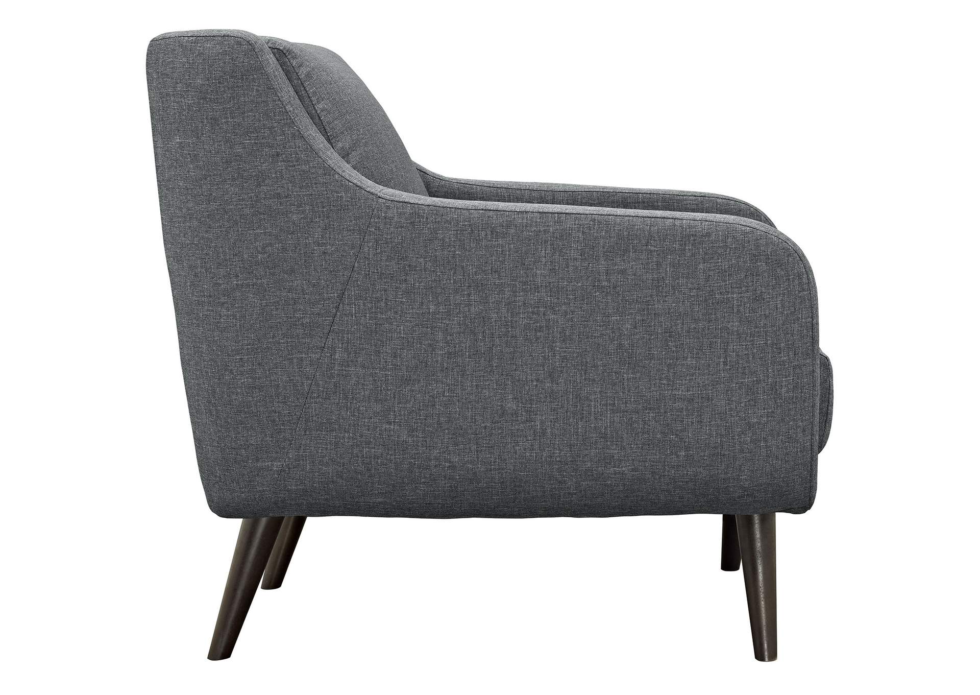 Gray Verve Upholstered Fabric Arm Chair,Modway