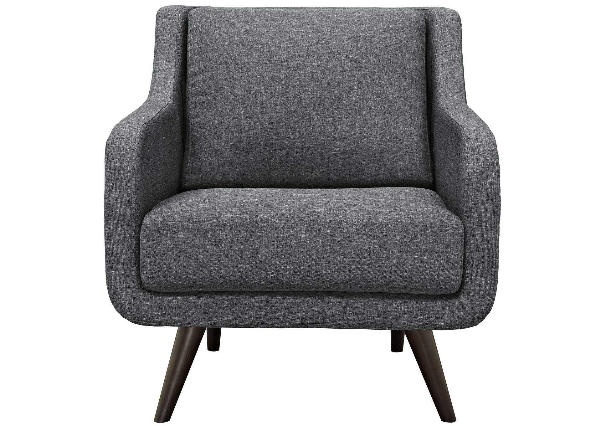 Gray Verve Upholstered Fabric Arm Chair,Modway