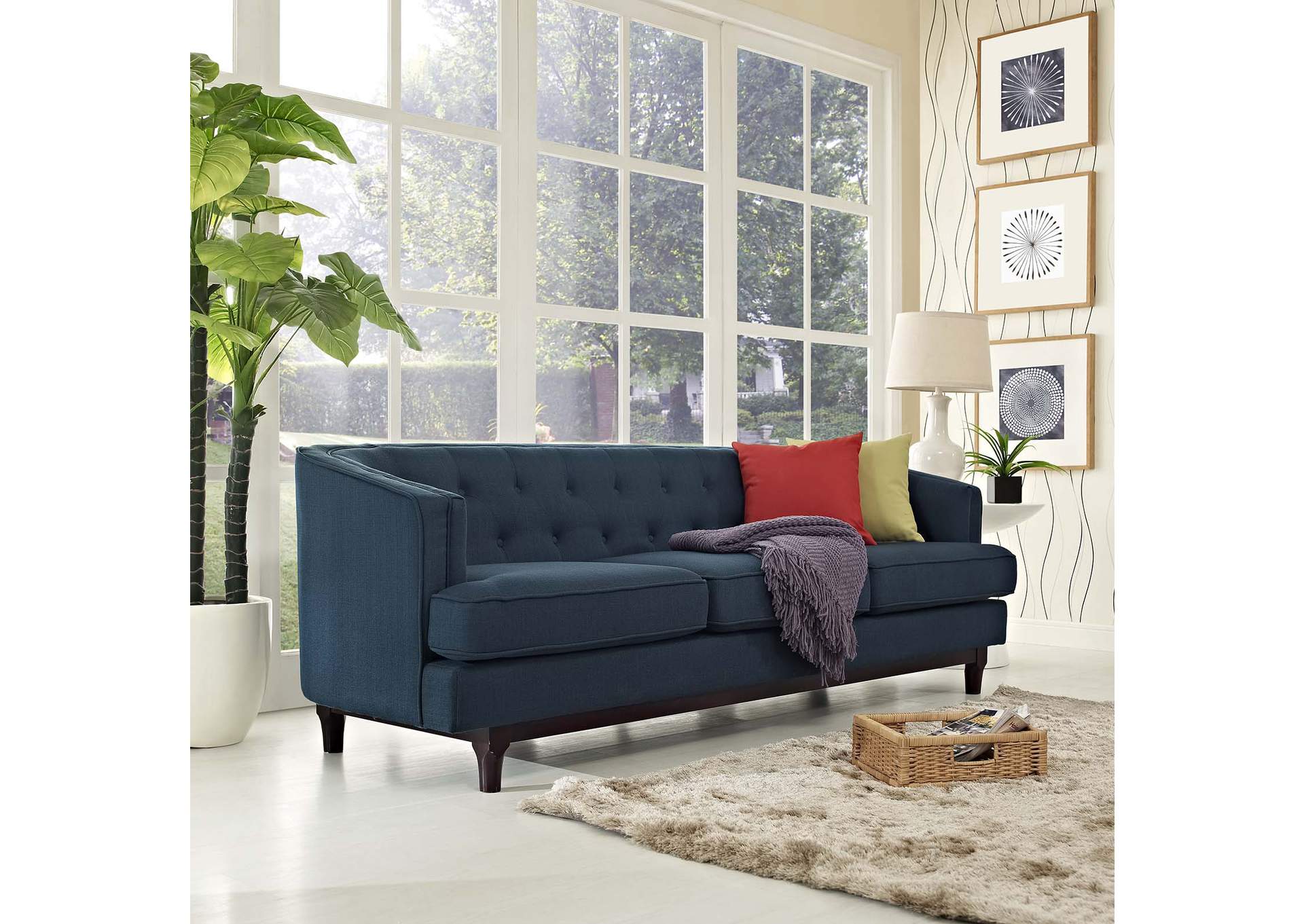 Azure Coast Upholstered Fabric Sofa,Modway