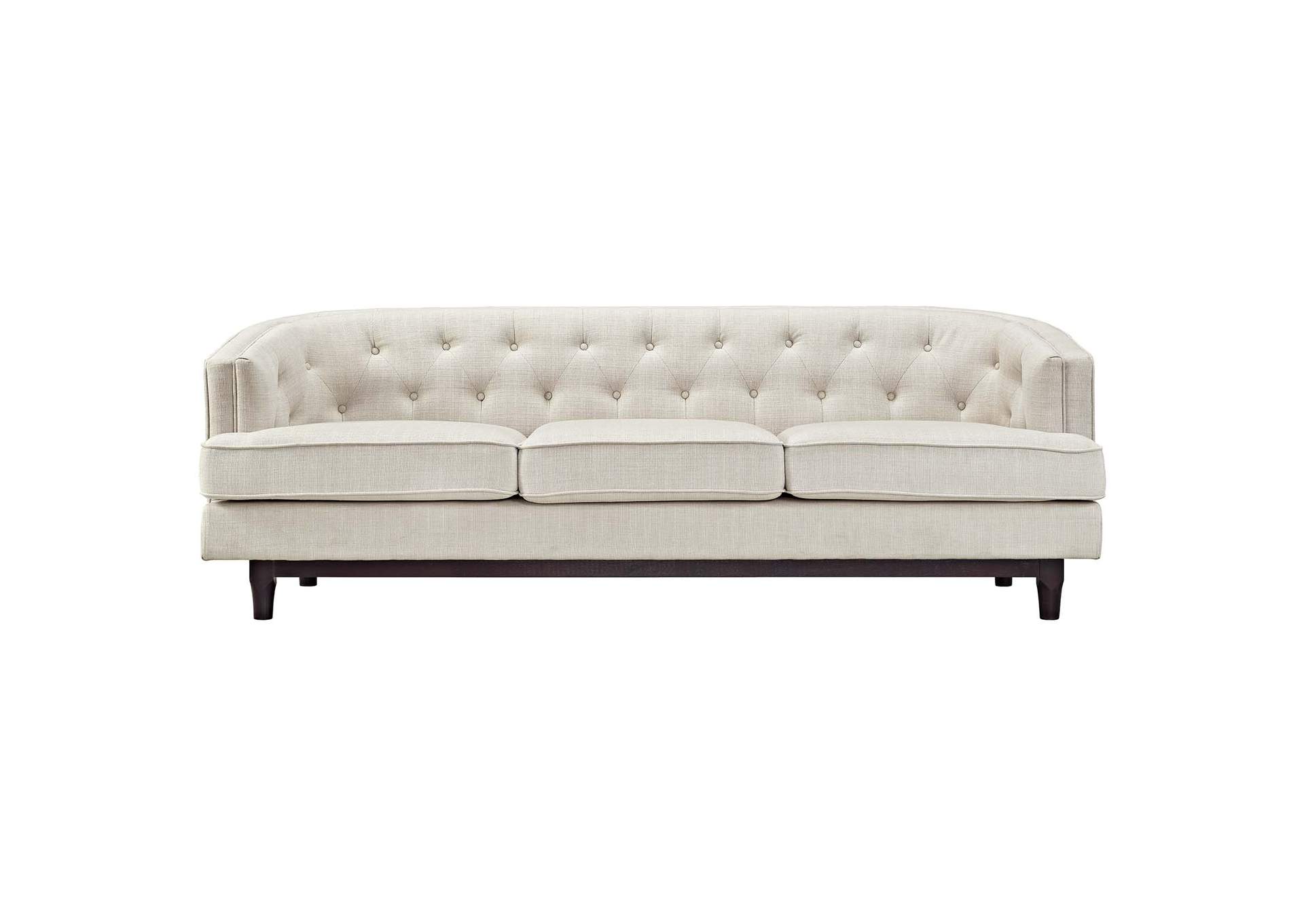 Beige Coast Upholstered Fabric Sofa,Modway