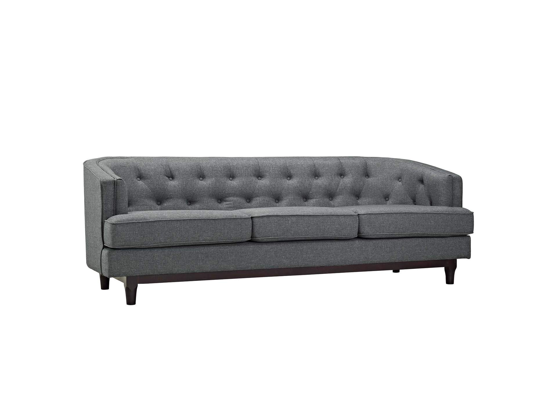 Gray Coast Upholstered Fabric Sofa,Modway