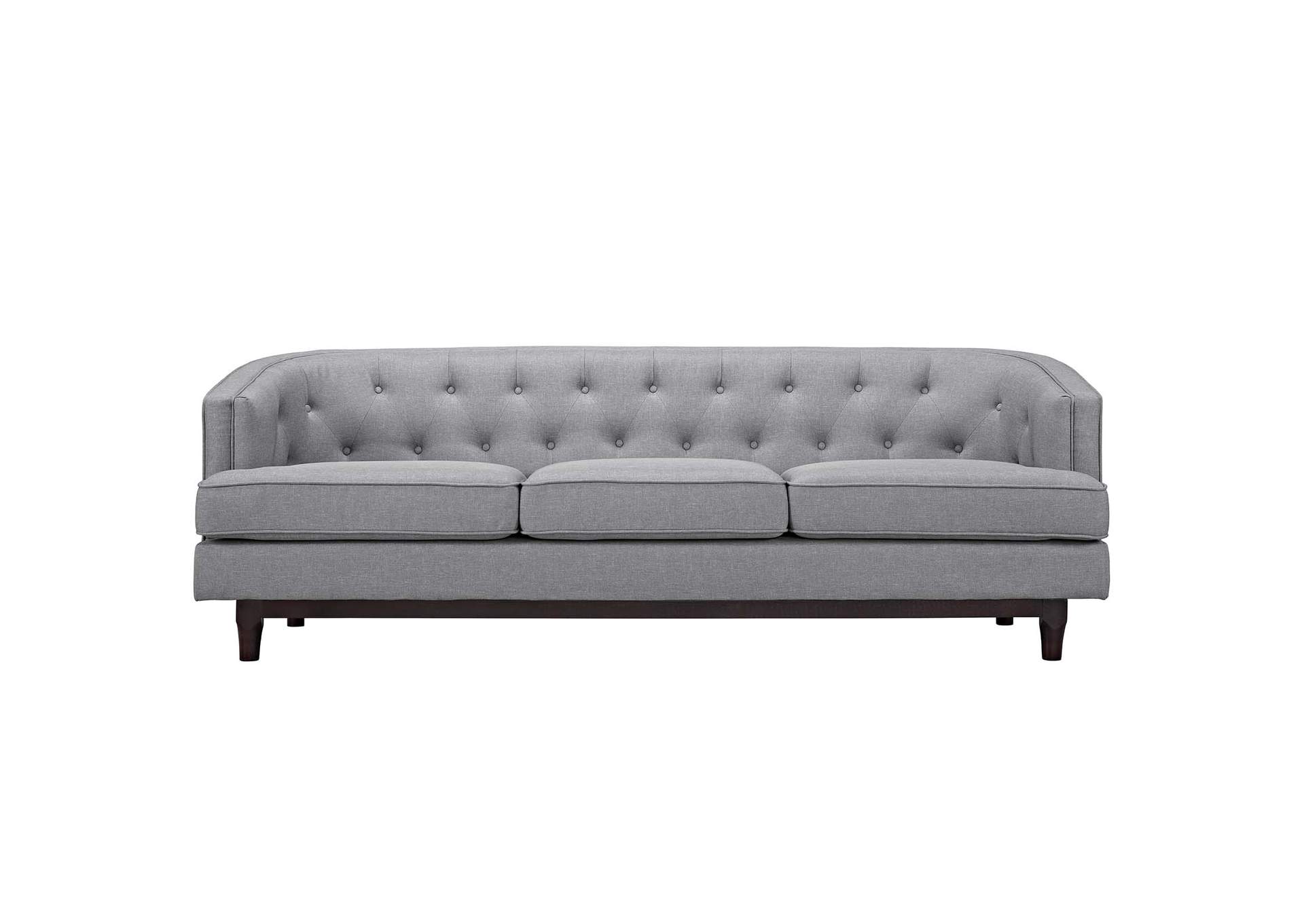 Light Gray Coast Upholstered Fabric Sofa,Modway