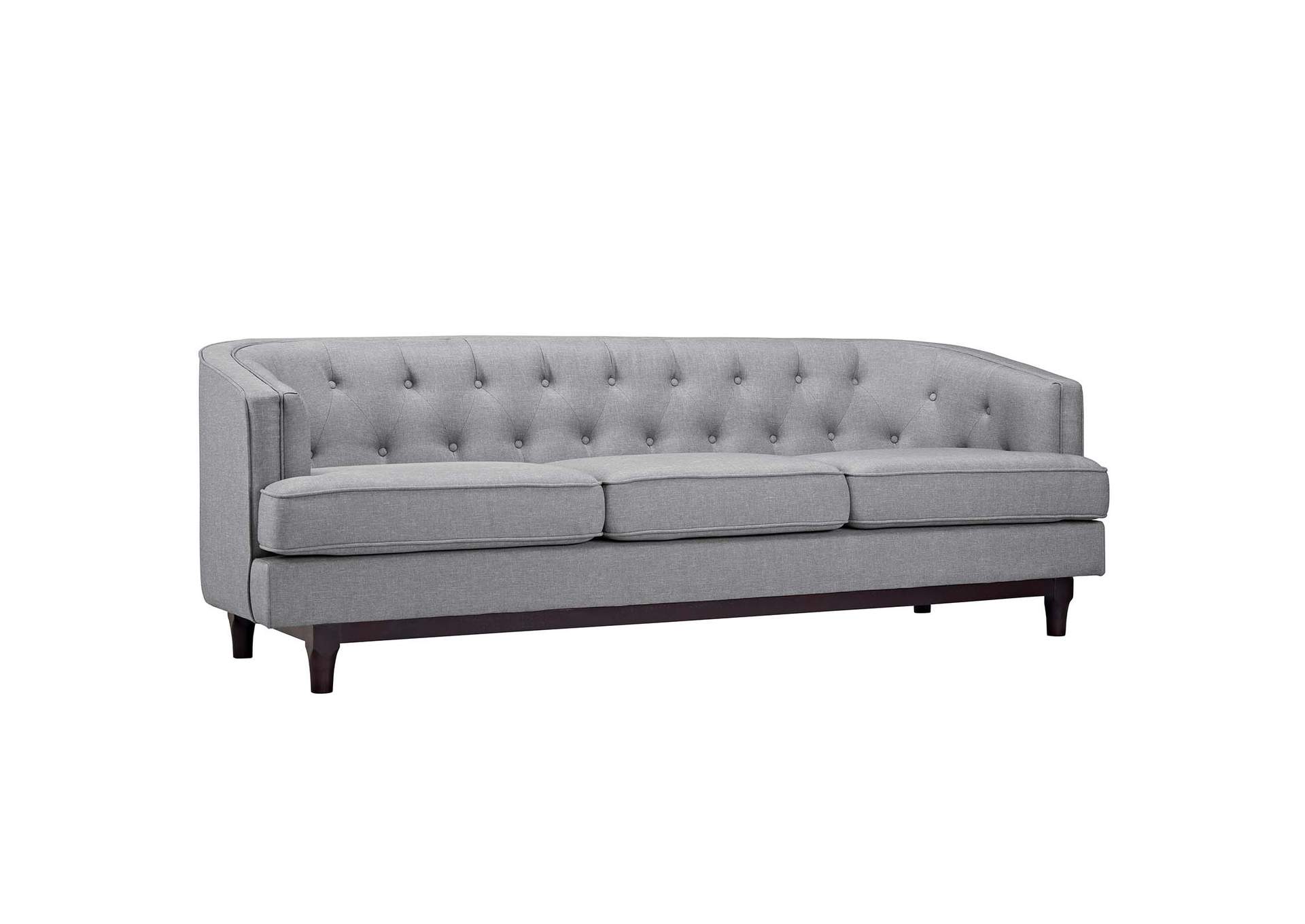 Light Gray Coast Upholstered Fabric Sofa,Modway