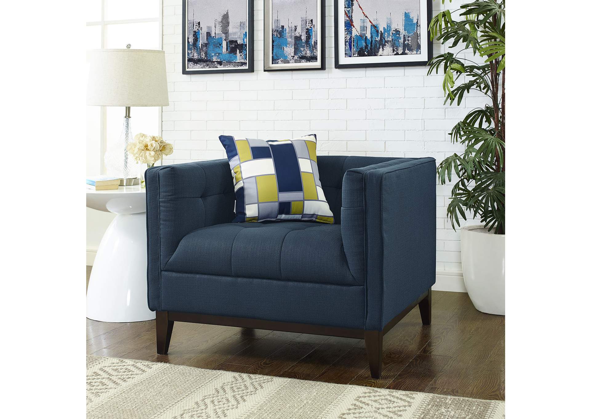 Azure Serve Upholstered Fabric Arm Chair,Modway