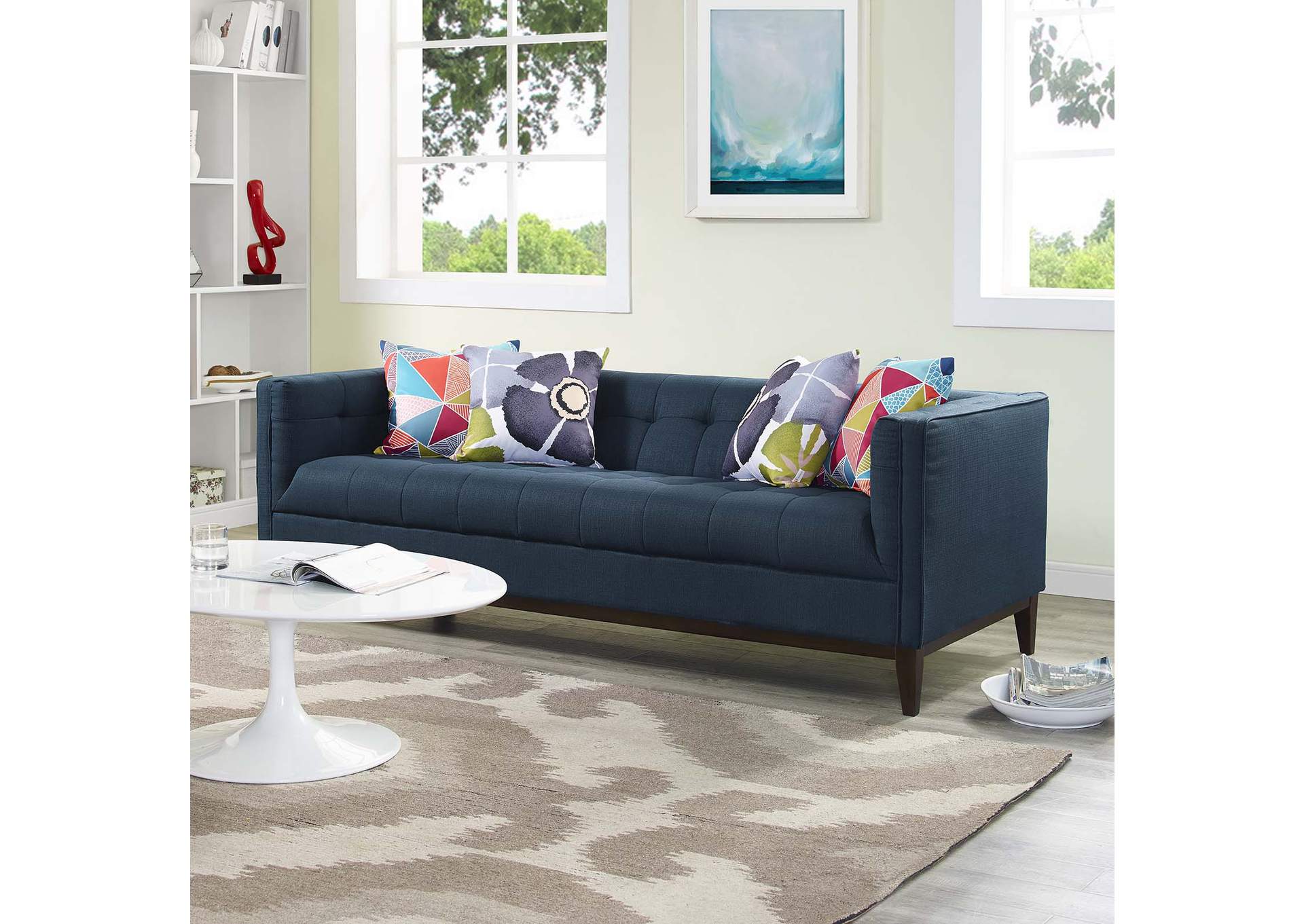 Azure Serve Upholstered Fabric Sofa,Modway