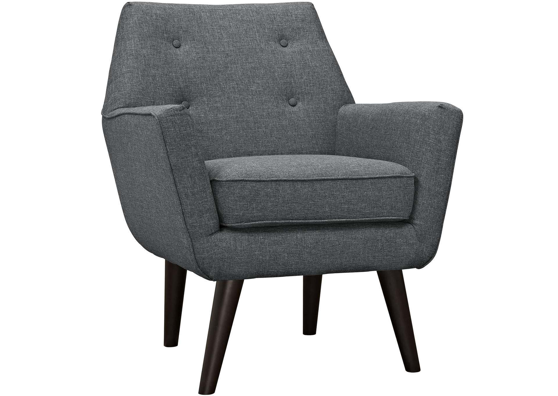 Gray Posit Upholstered Fabric Arm Chair,Modway