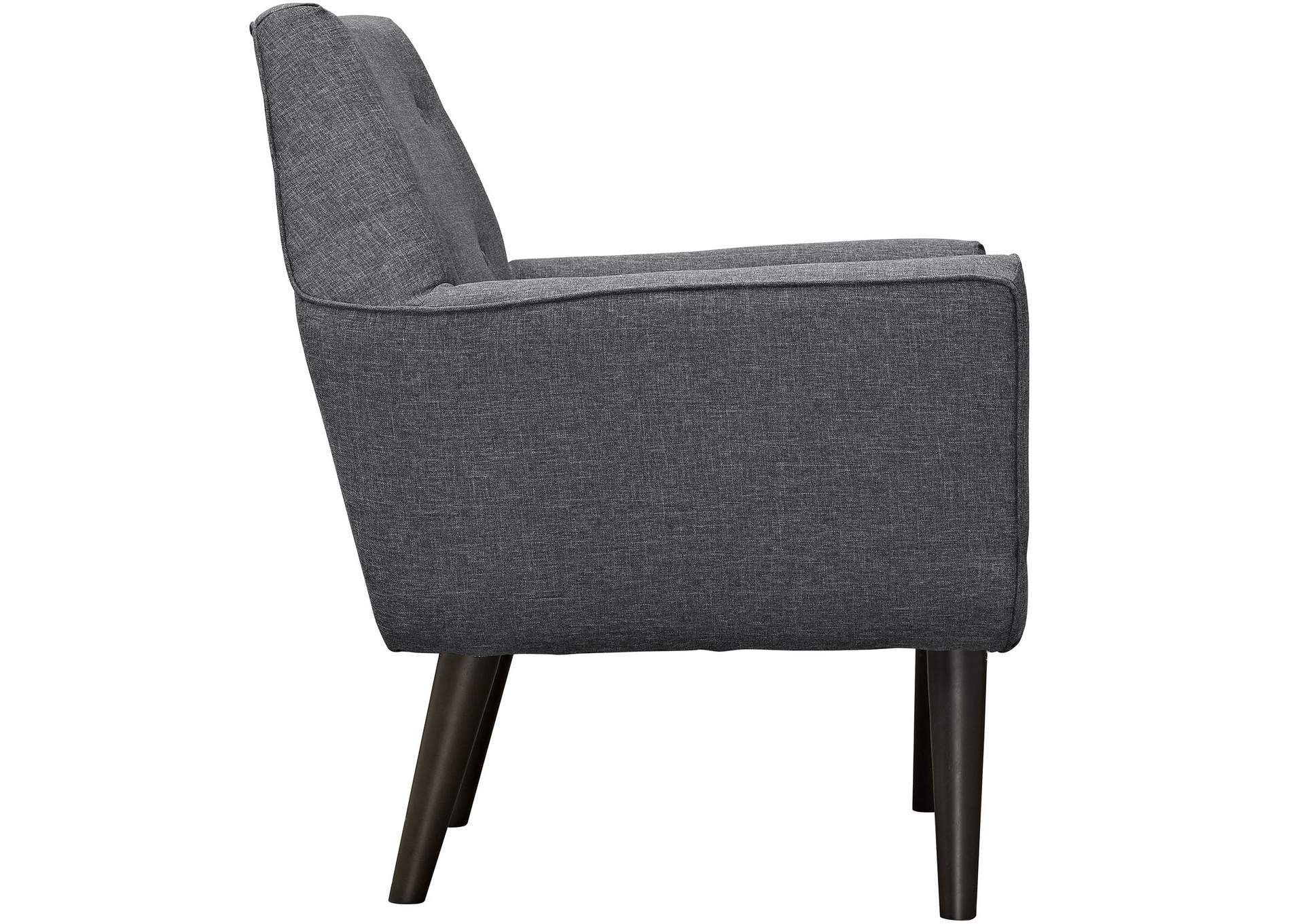 Gray Posit Upholstered Fabric Arm Chair,Modway