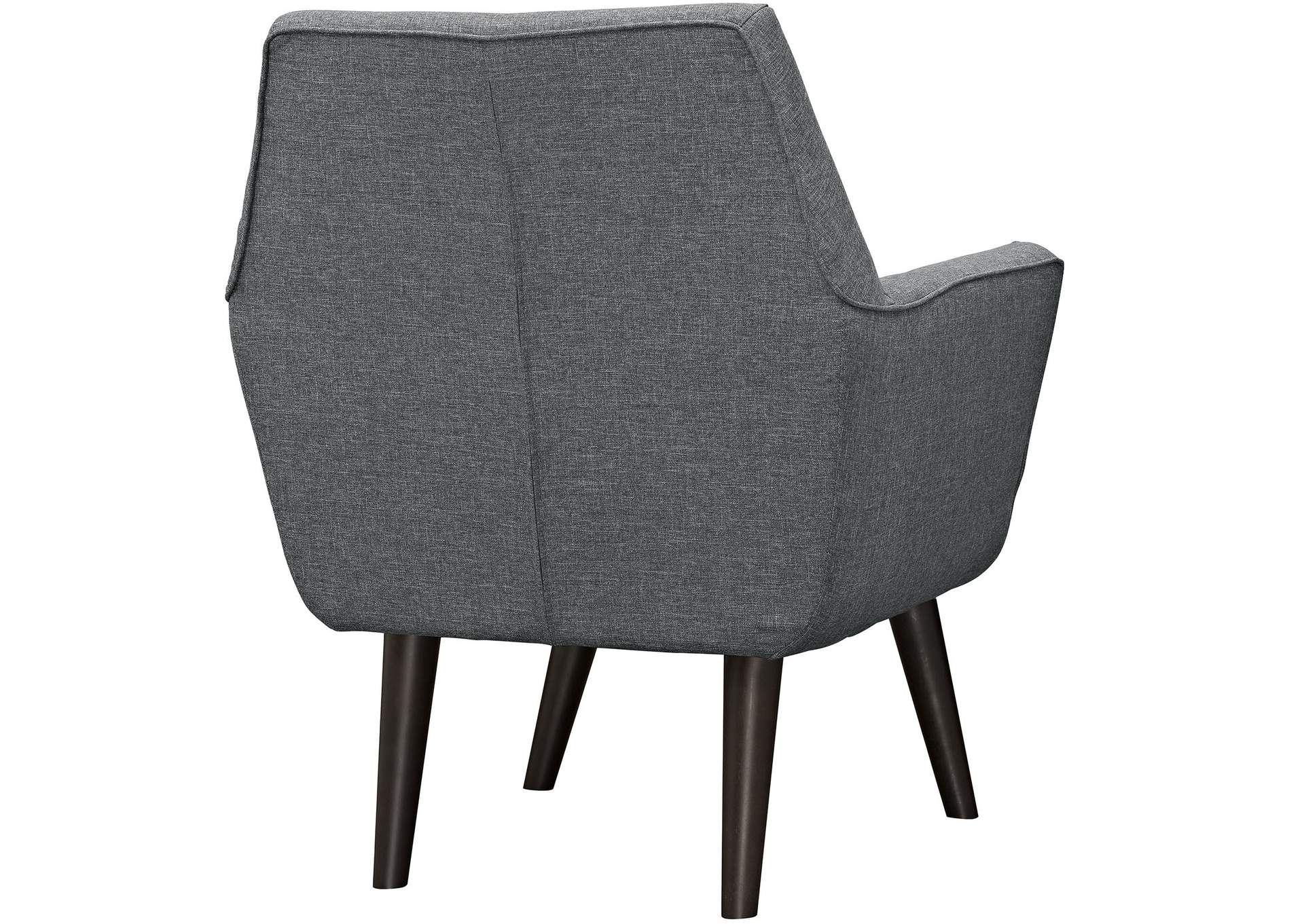 Gray Posit Upholstered Fabric Arm Chair,Modway