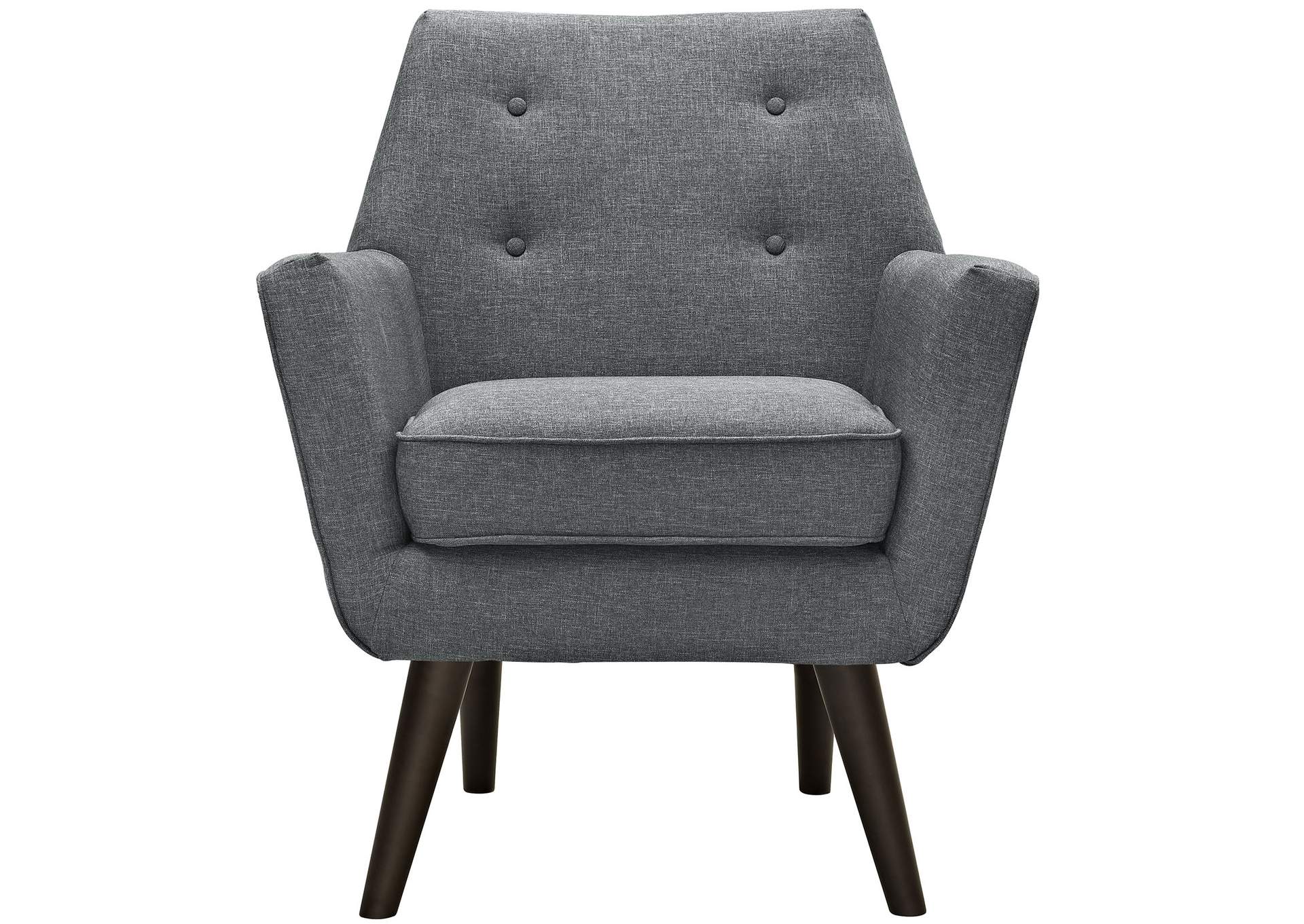 Gray Posit Upholstered Fabric Arm Chair,Modway