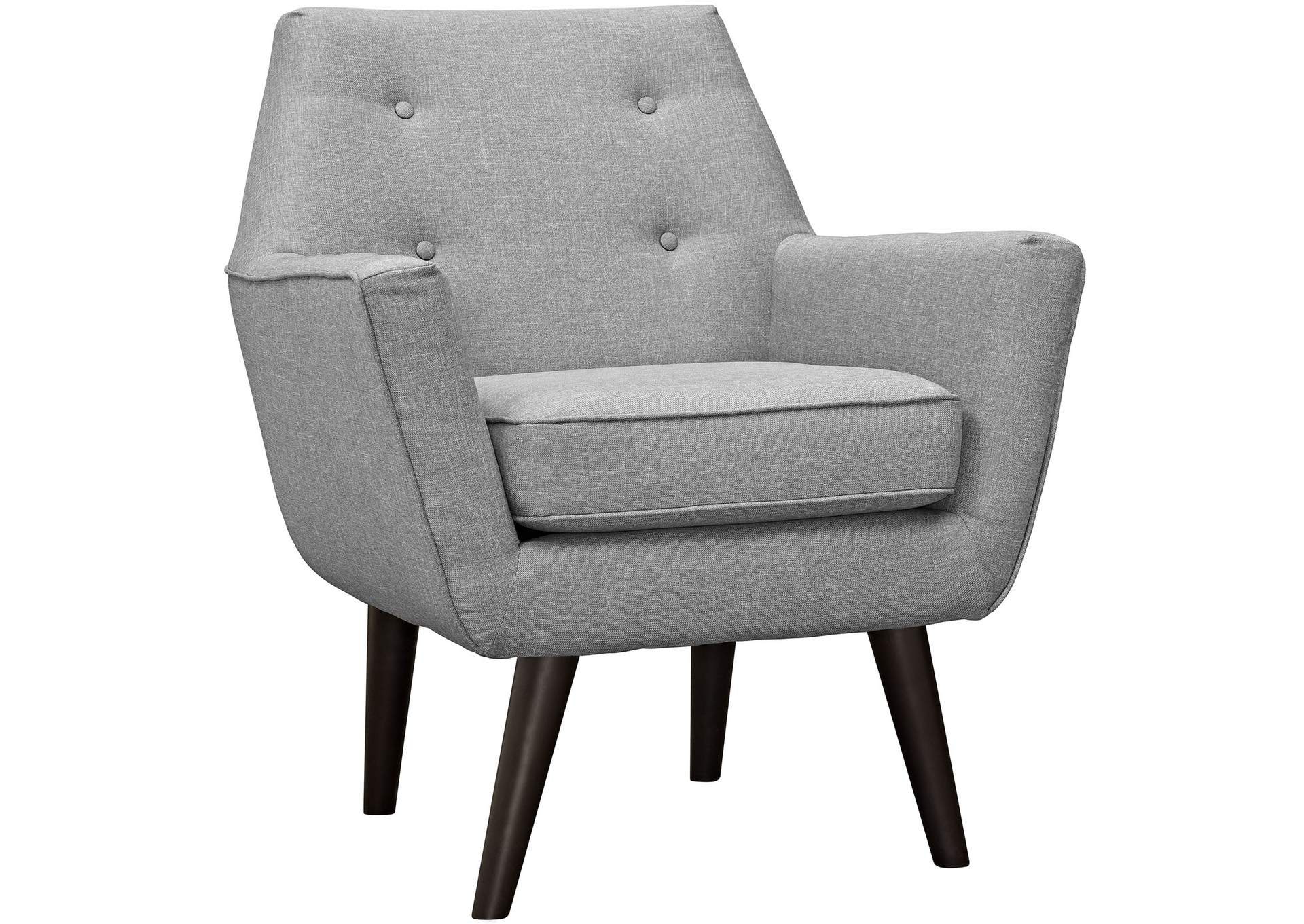 Light Gray Posit Upholstered Fabric Arm Chair,Modway