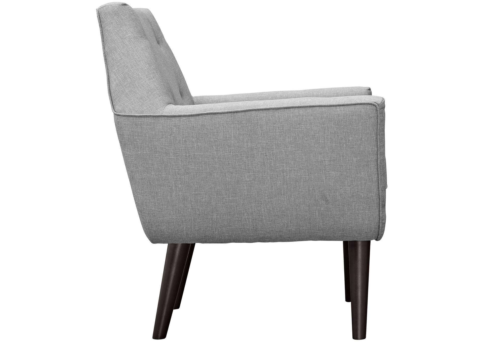 Light Gray Posit Upholstered Fabric Arm Chair,Modway