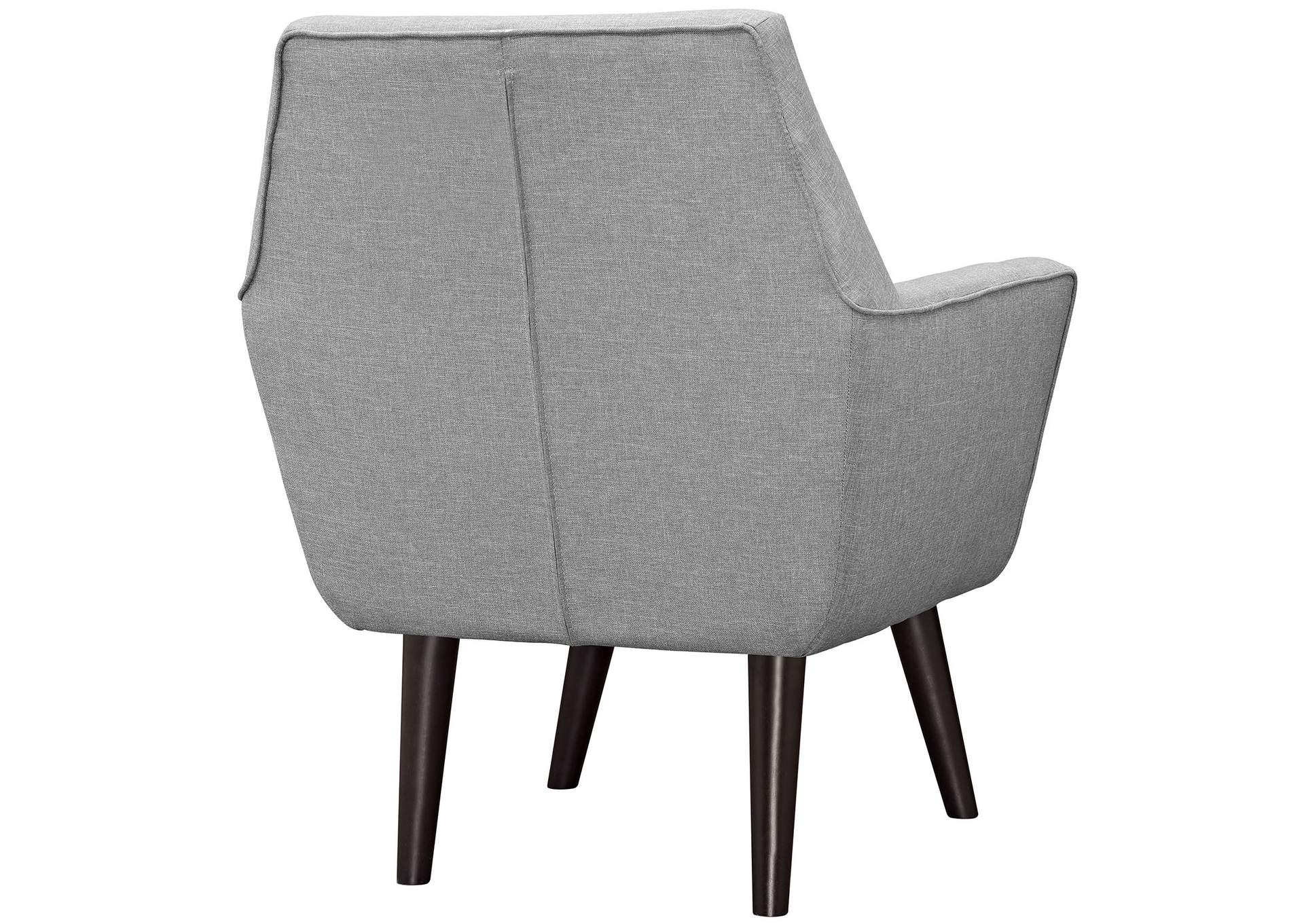 Light Gray Posit Upholstered Fabric Arm Chair,Modway