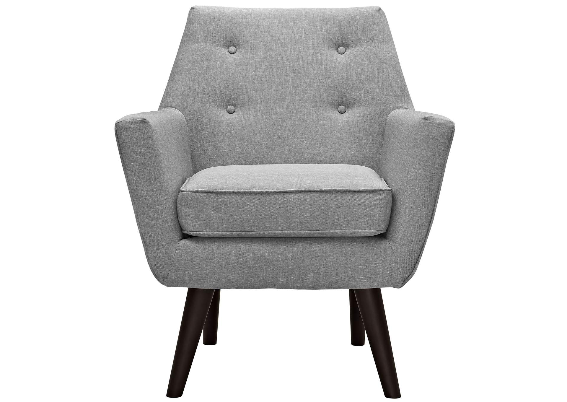 Light Gray Posit Upholstered Fabric Arm Chair,Modway