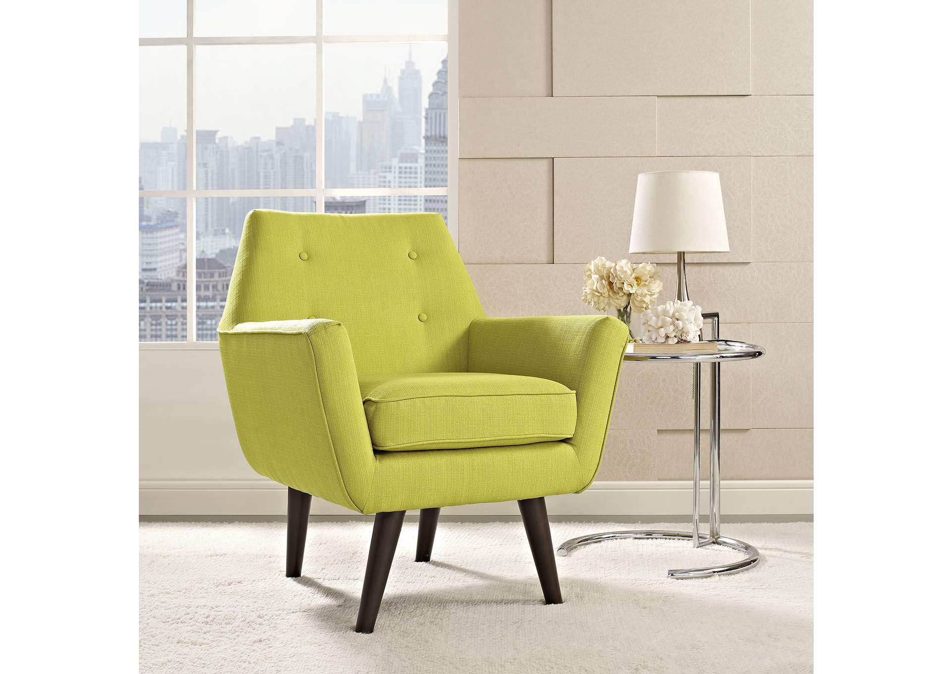 Wheatgrass Posit Upholstered Fabric Arm Chair,Modway