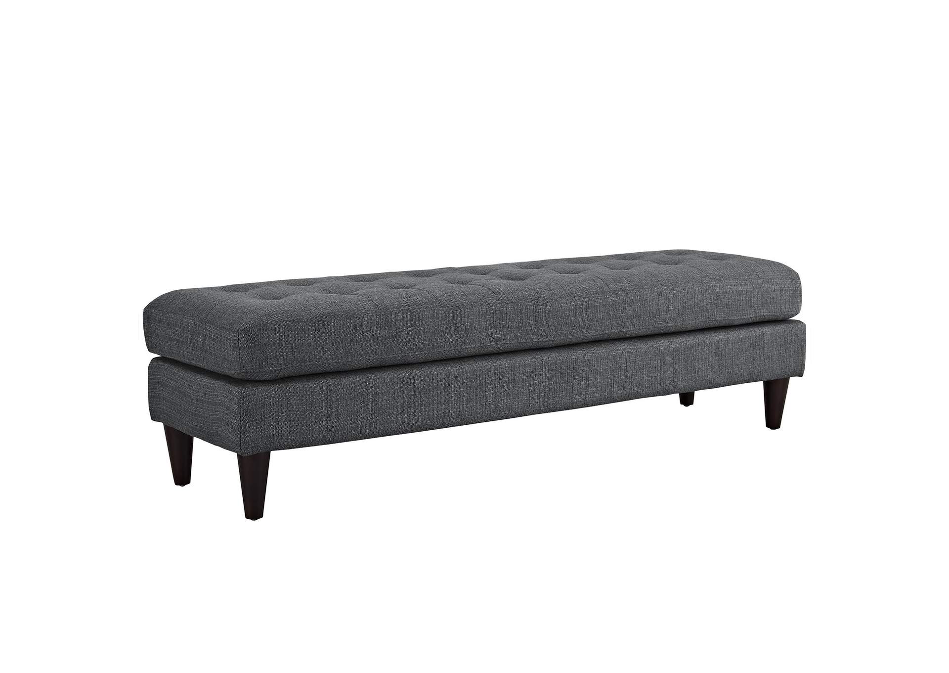 Gray Empress Large Bench,Modway