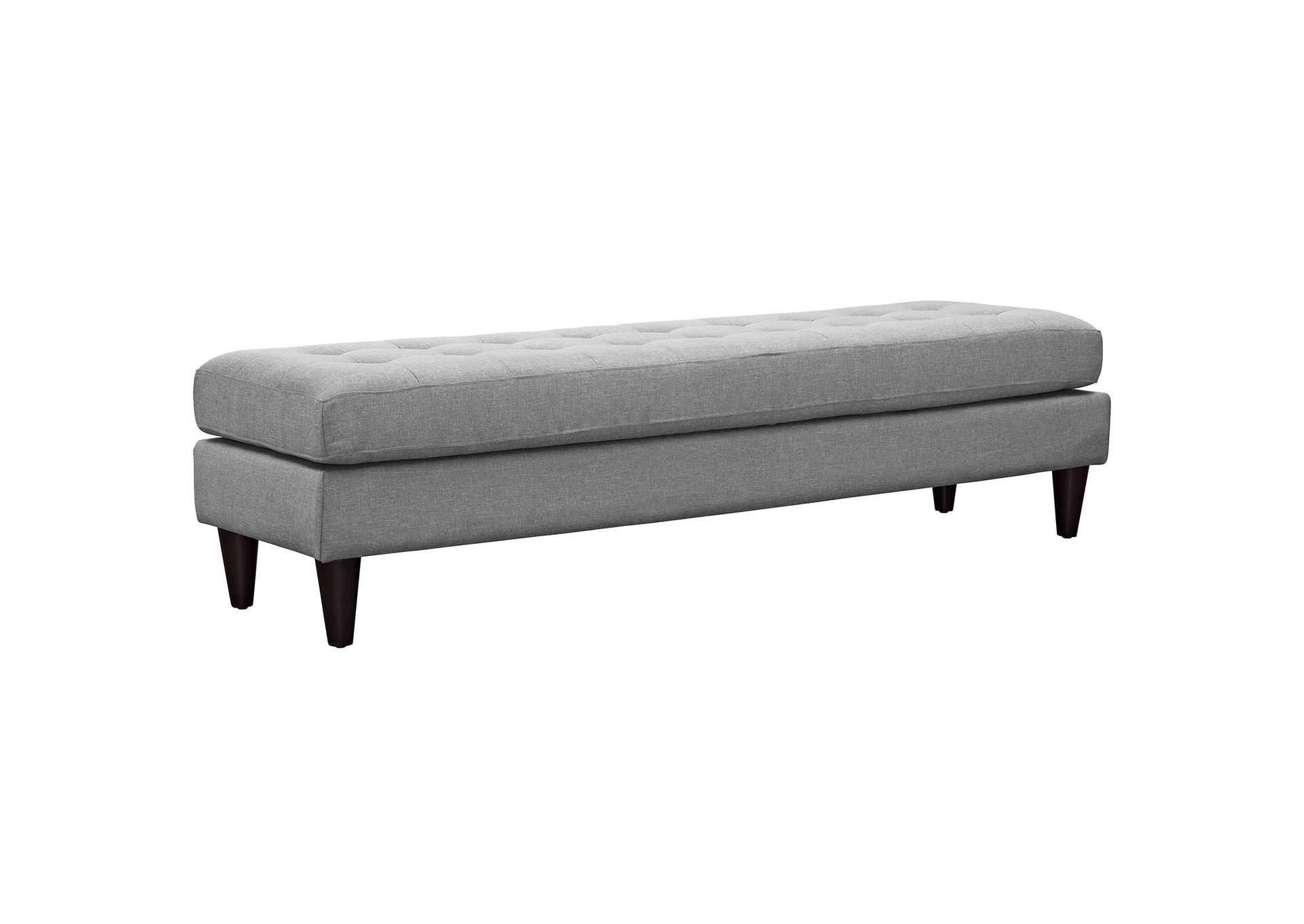 Light Gray Empress Large Bench,Modway