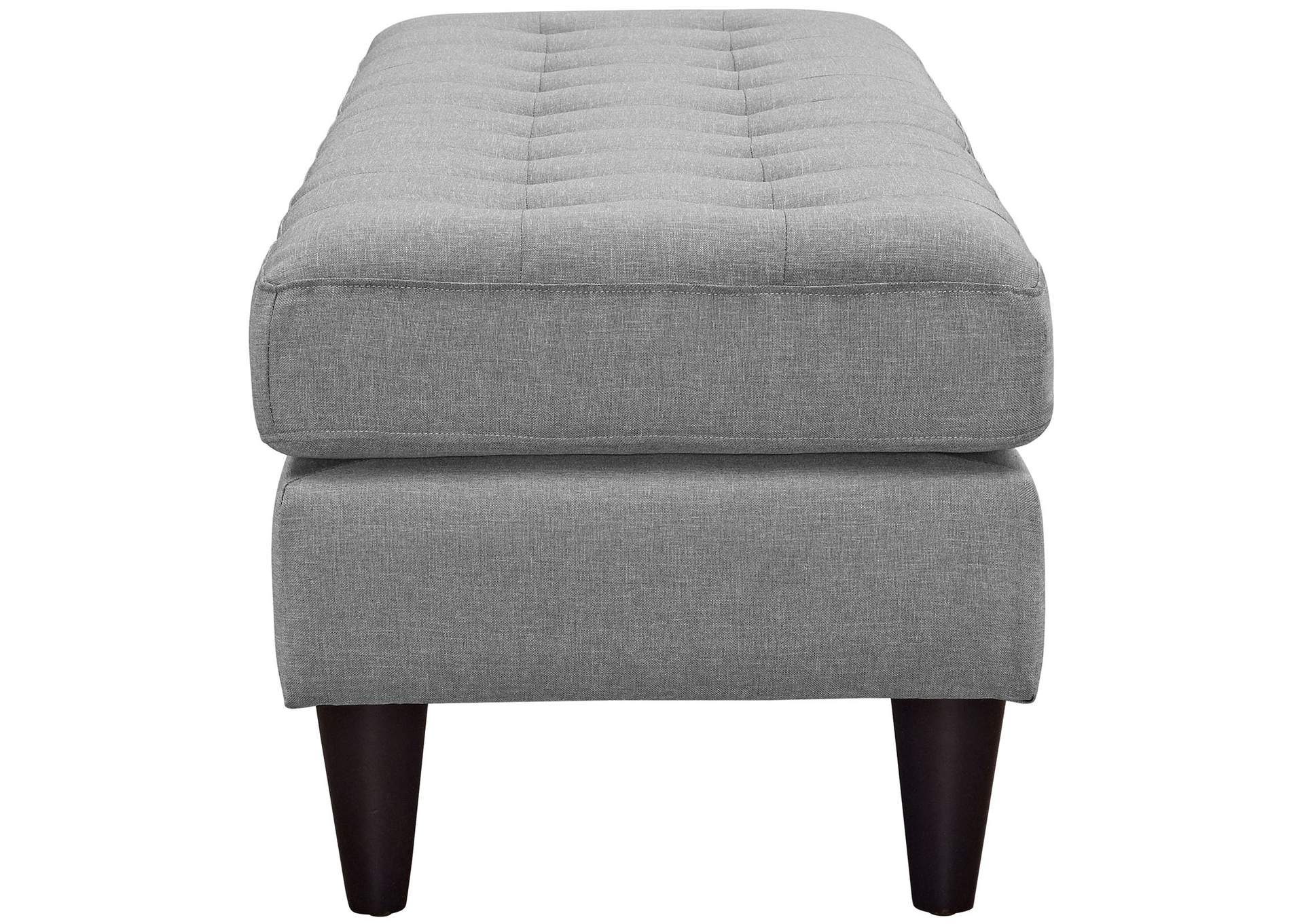 Light Gray Empress Large Bench,Modway