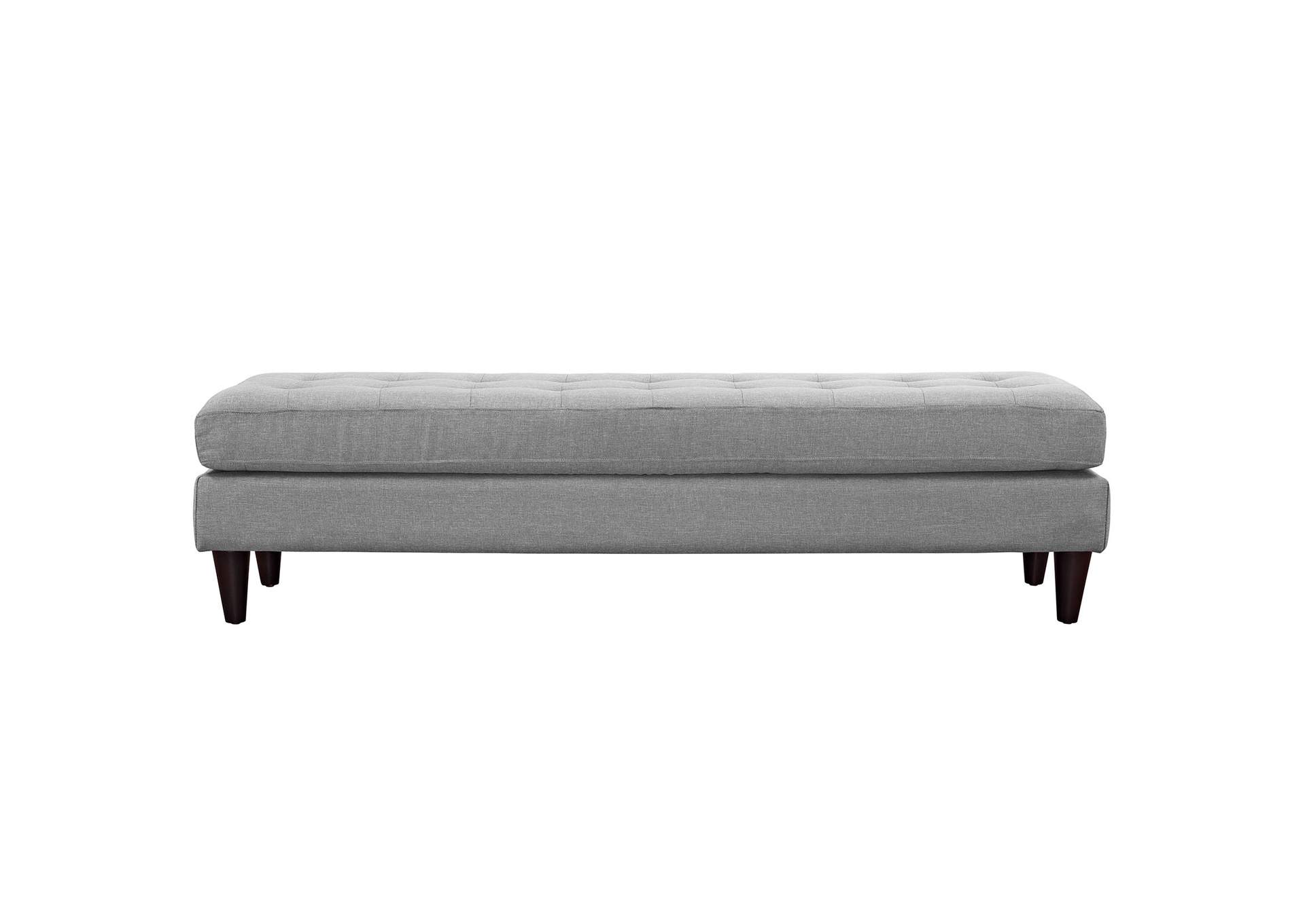 Light Gray Empress Large Bench,Modway