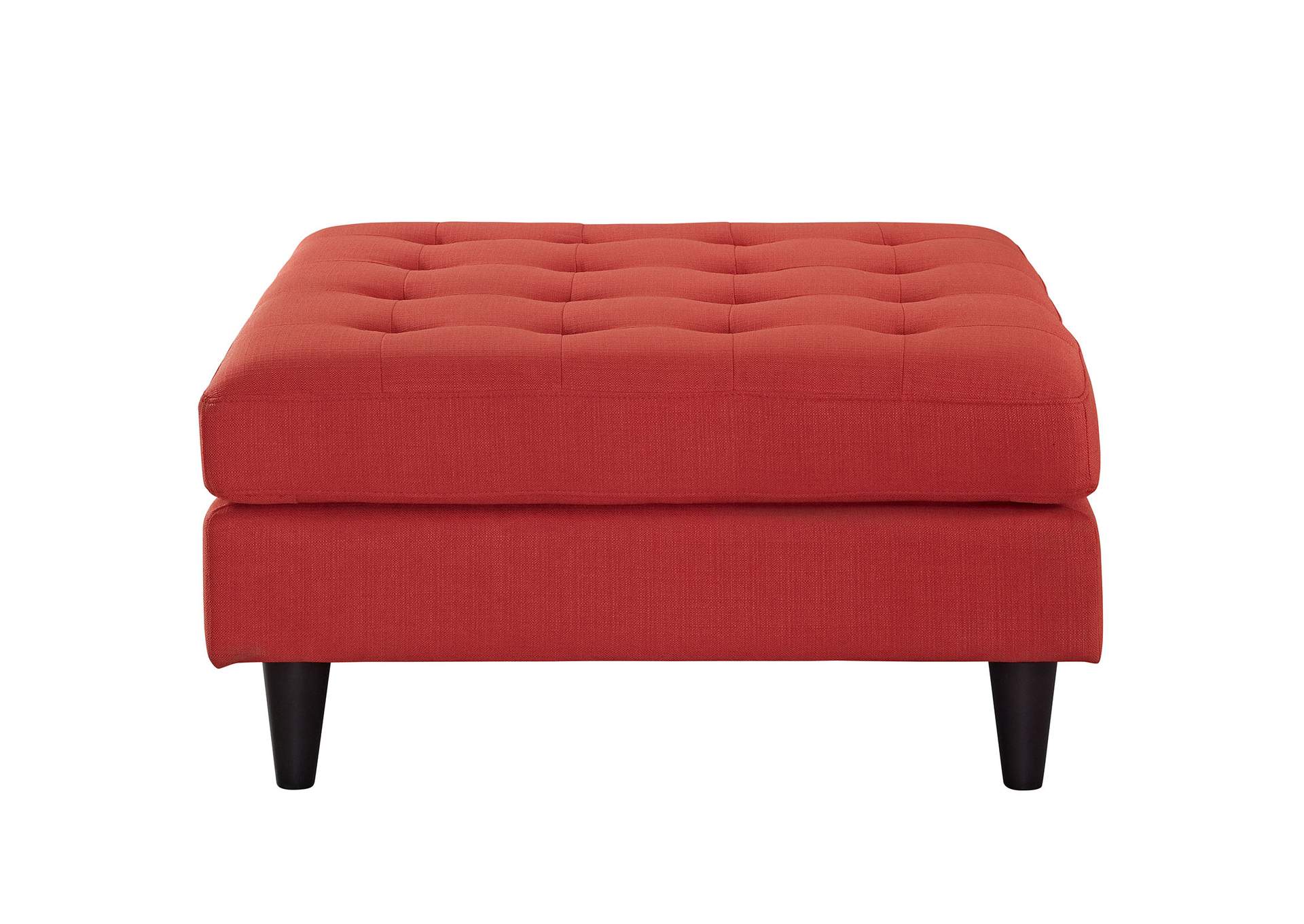 Atomic Red Empress Upholstered Fabric Large Ottoman,Modway