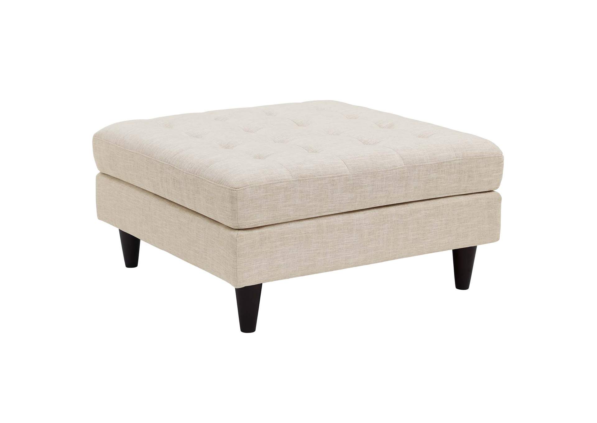 Beige Empress Upholstered Fabric Large Ottoman,Modway