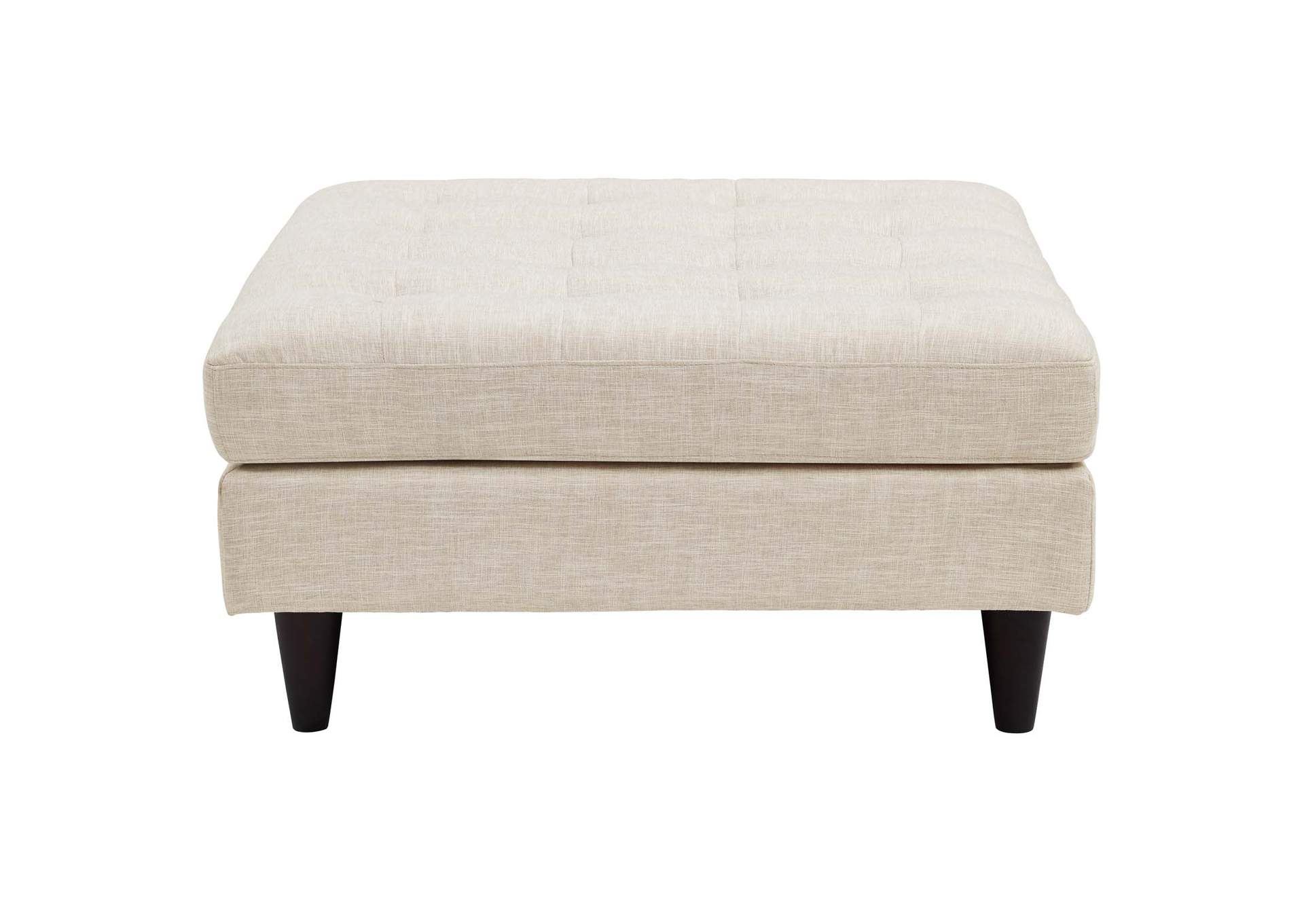 Beige Empress Upholstered Fabric Large Ottoman,Modway