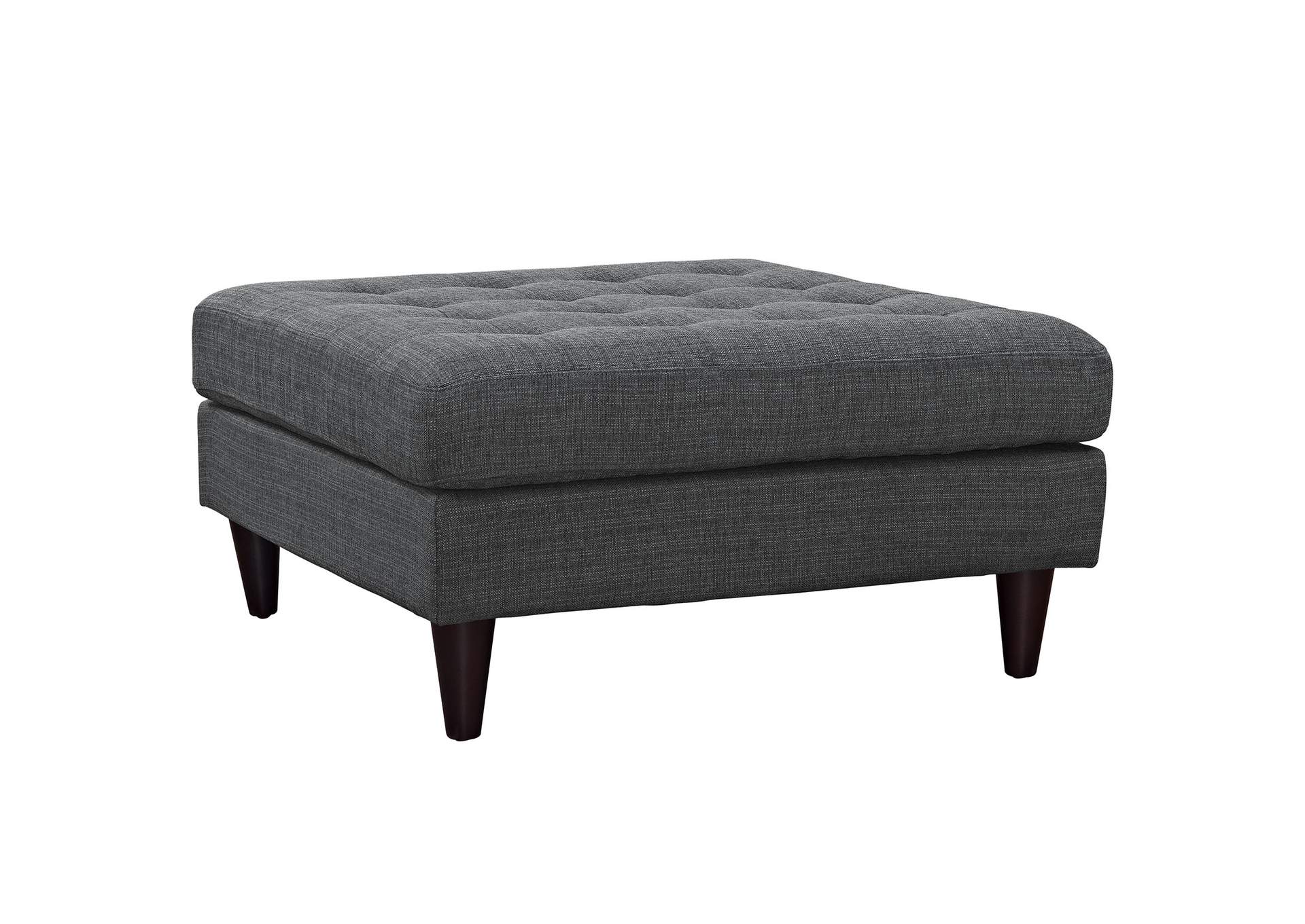 Empress Gray Upholstered Fabric Large Ottoman,Modway