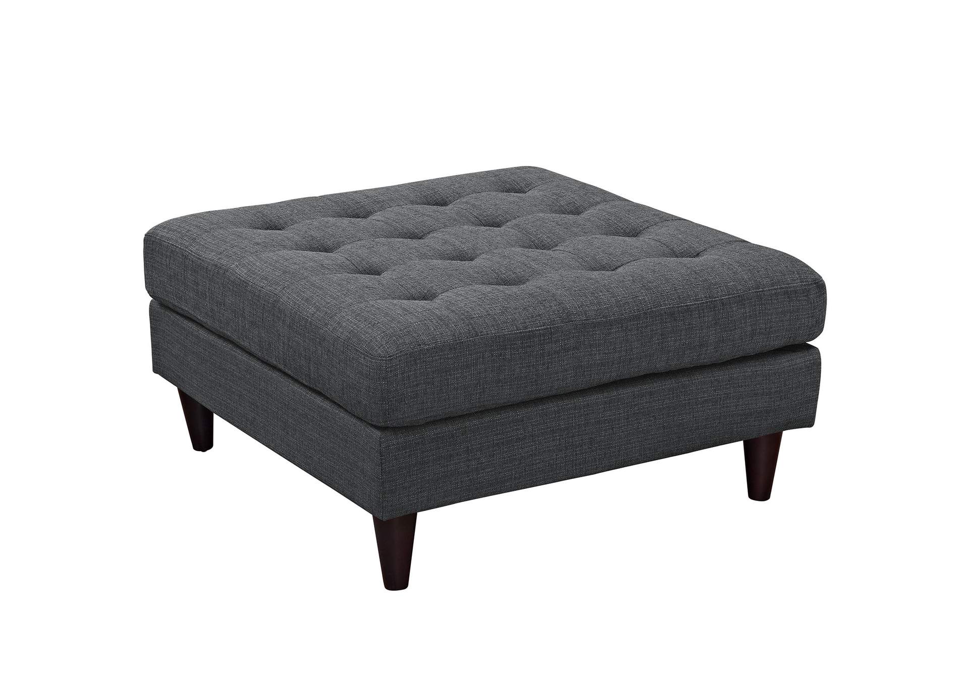 Empress Gray Upholstered Fabric Large Ottoman,Modway