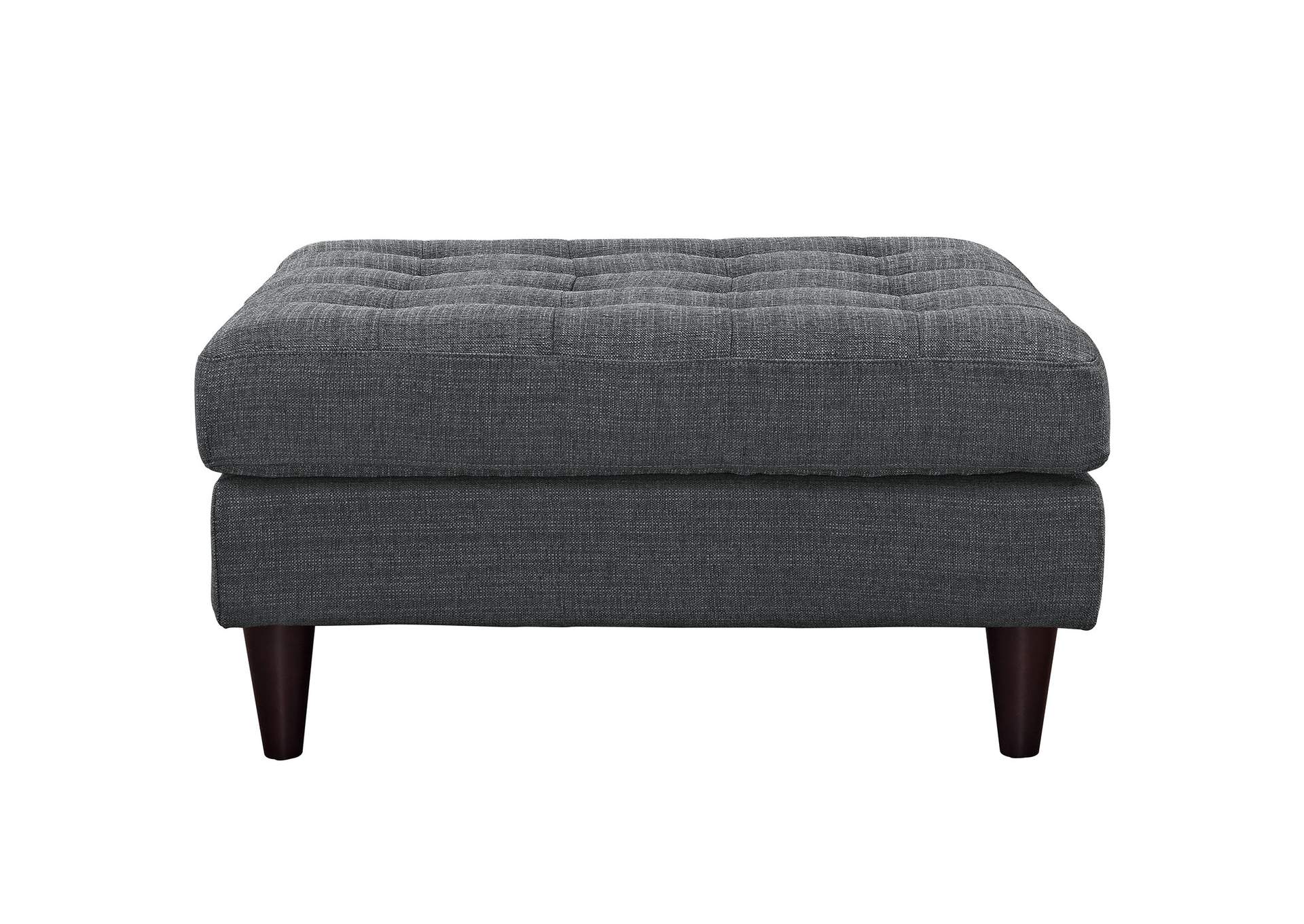 Empress Gray Upholstered Fabric Large Ottoman,Modway