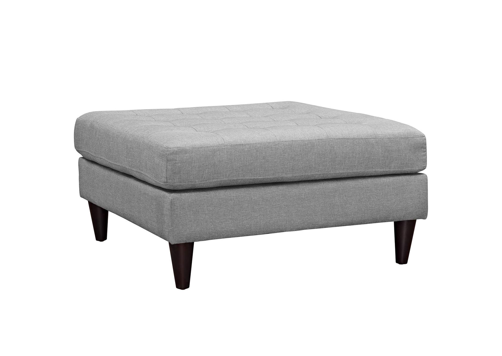 Light Gray Empress Upholstered Fabric Large Ottoman,Modway