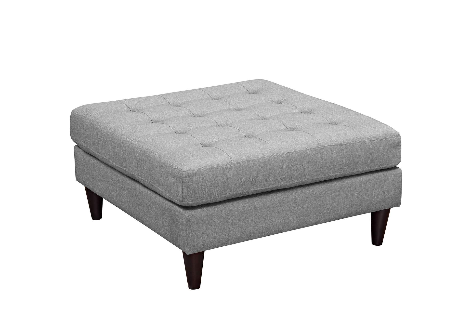 Light Gray Empress Upholstered Fabric Large Ottoman,Modway