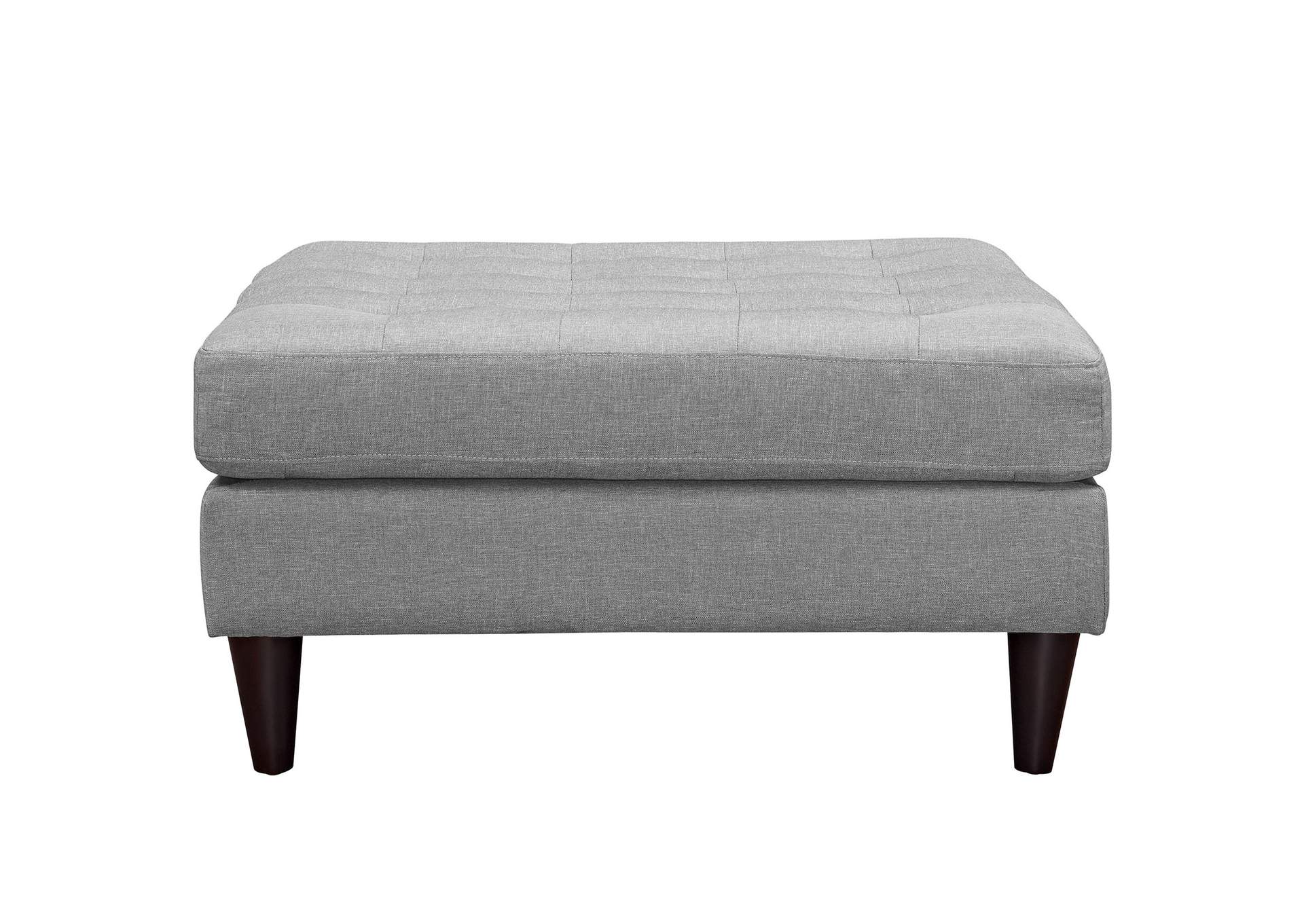 Light Gray Empress Upholstered Fabric Large Ottoman,Modway