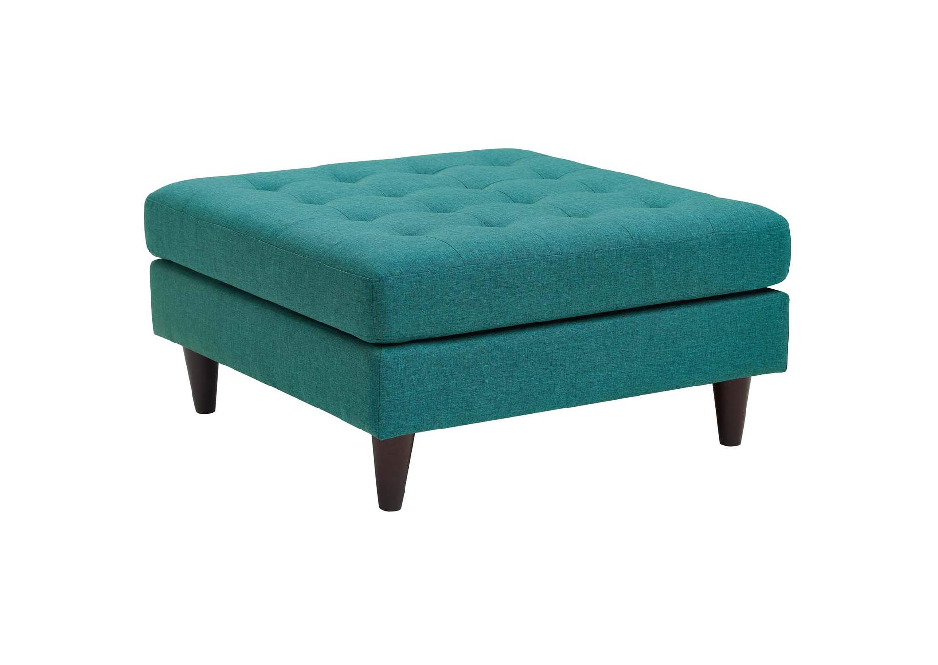 Teal Empress Upholstered Fabric Large Ottoman,Modway