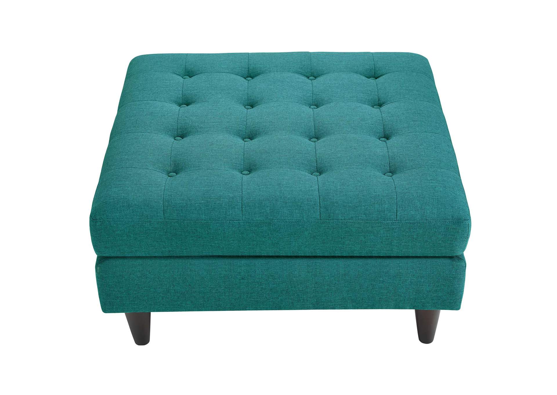 Teal Empress Upholstered Fabric Large Ottoman,Modway