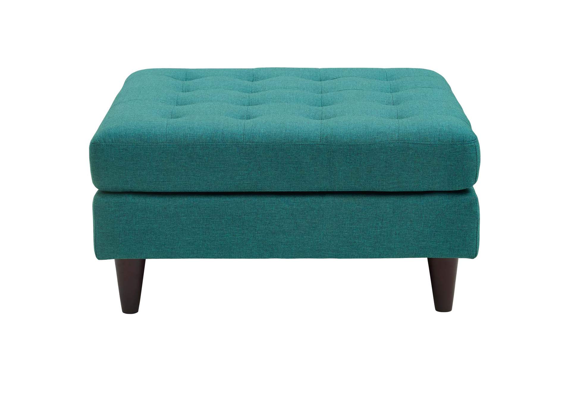 Teal Empress Upholstered Fabric Large Ottoman,Modway