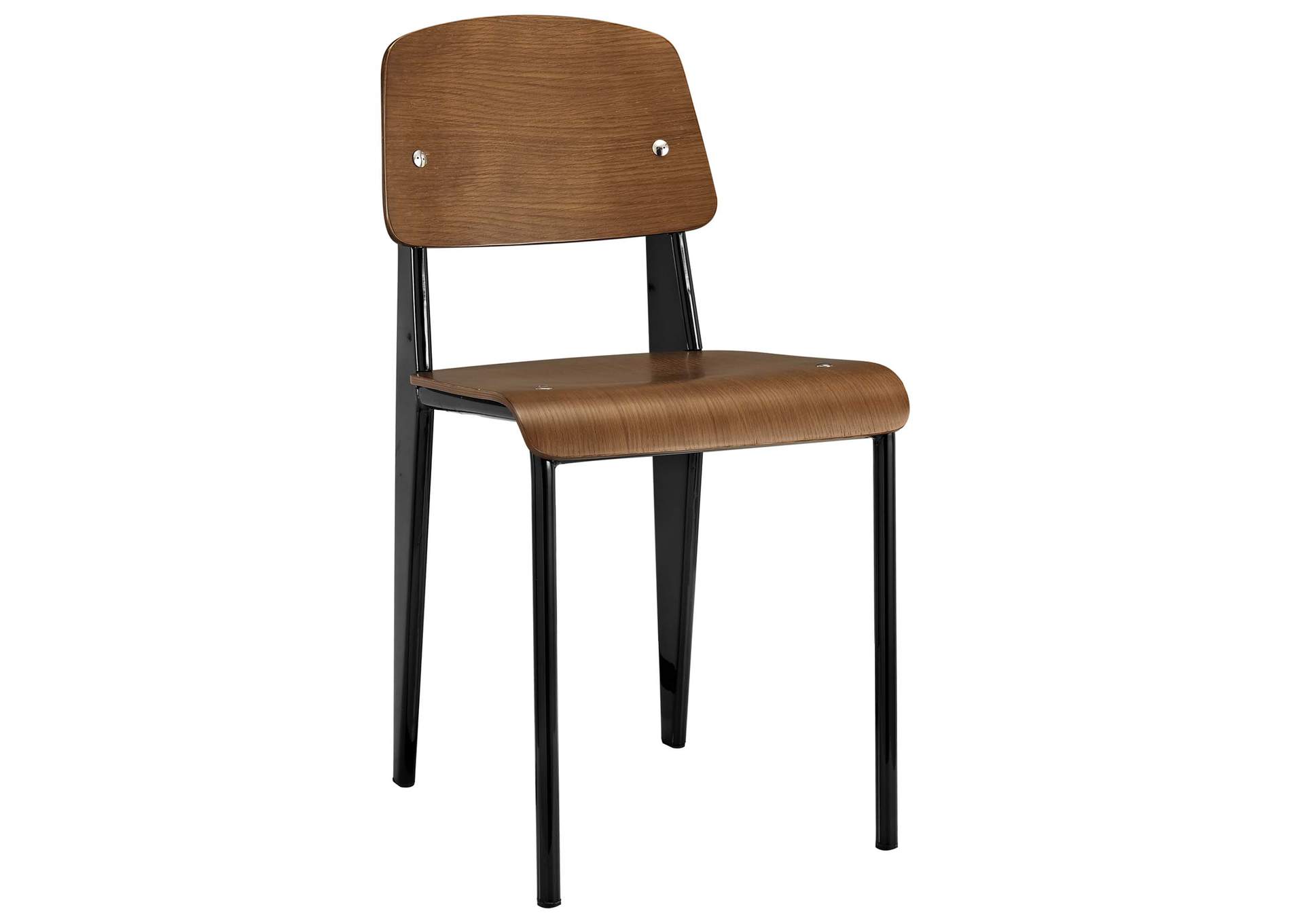 Walnut Black Cabin Dining Side Chair,Modway