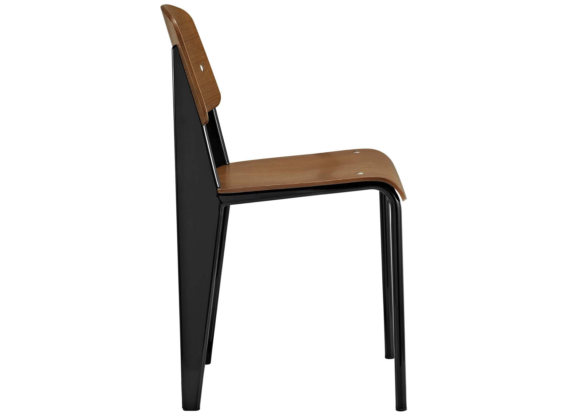 Walnut Black Cabin Dining Side Chair,Modway