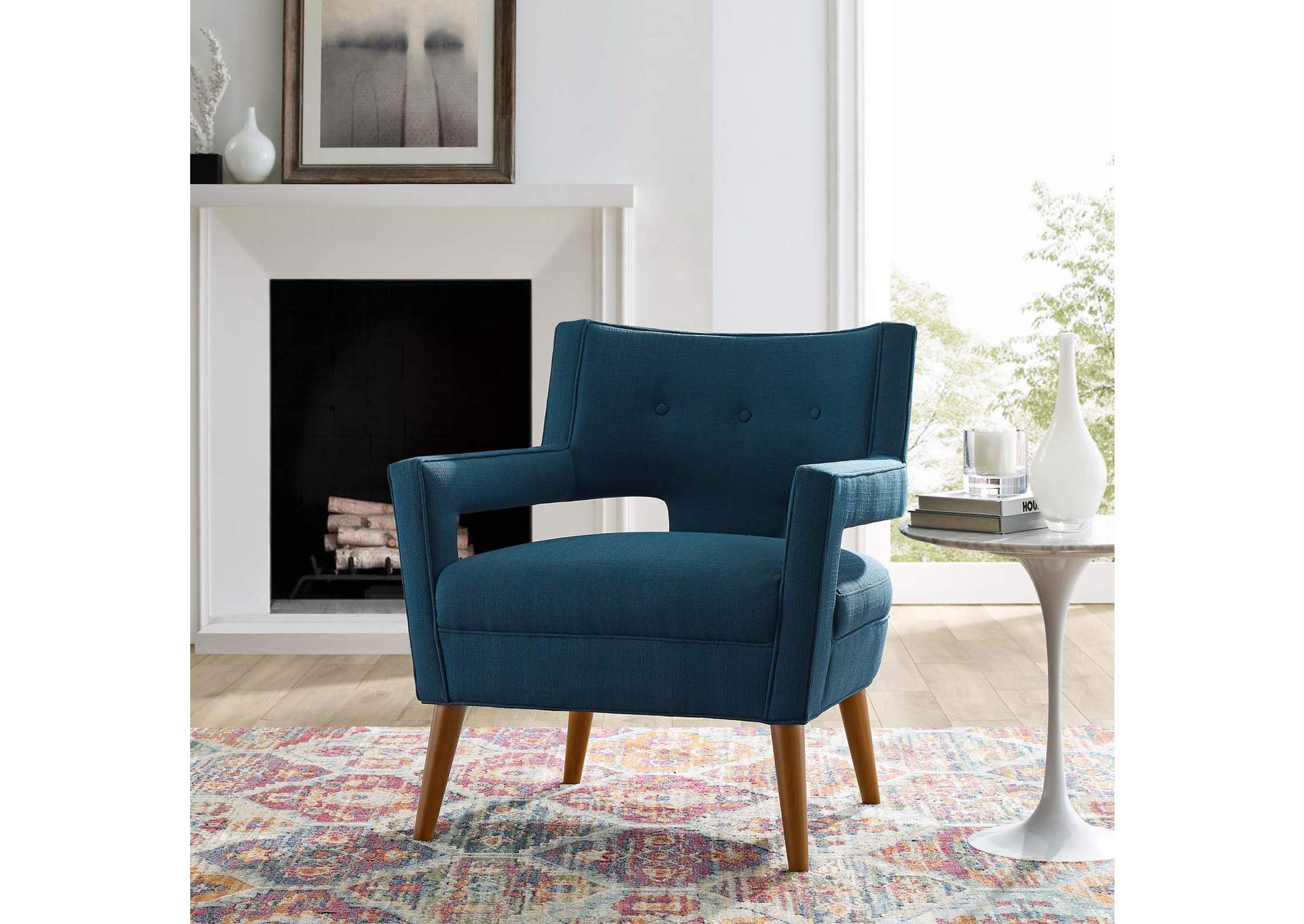 Azure Sheer Upholstered Fabric Arm Chair,Modway