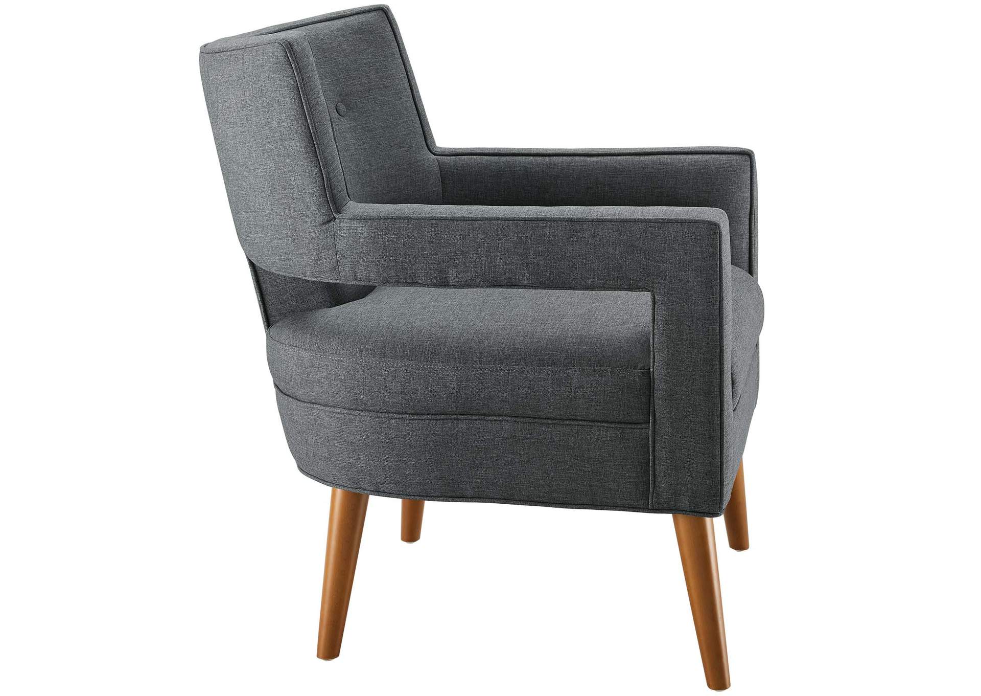 Gray Sheer Upholstered Fabric Arm Chair,Modway