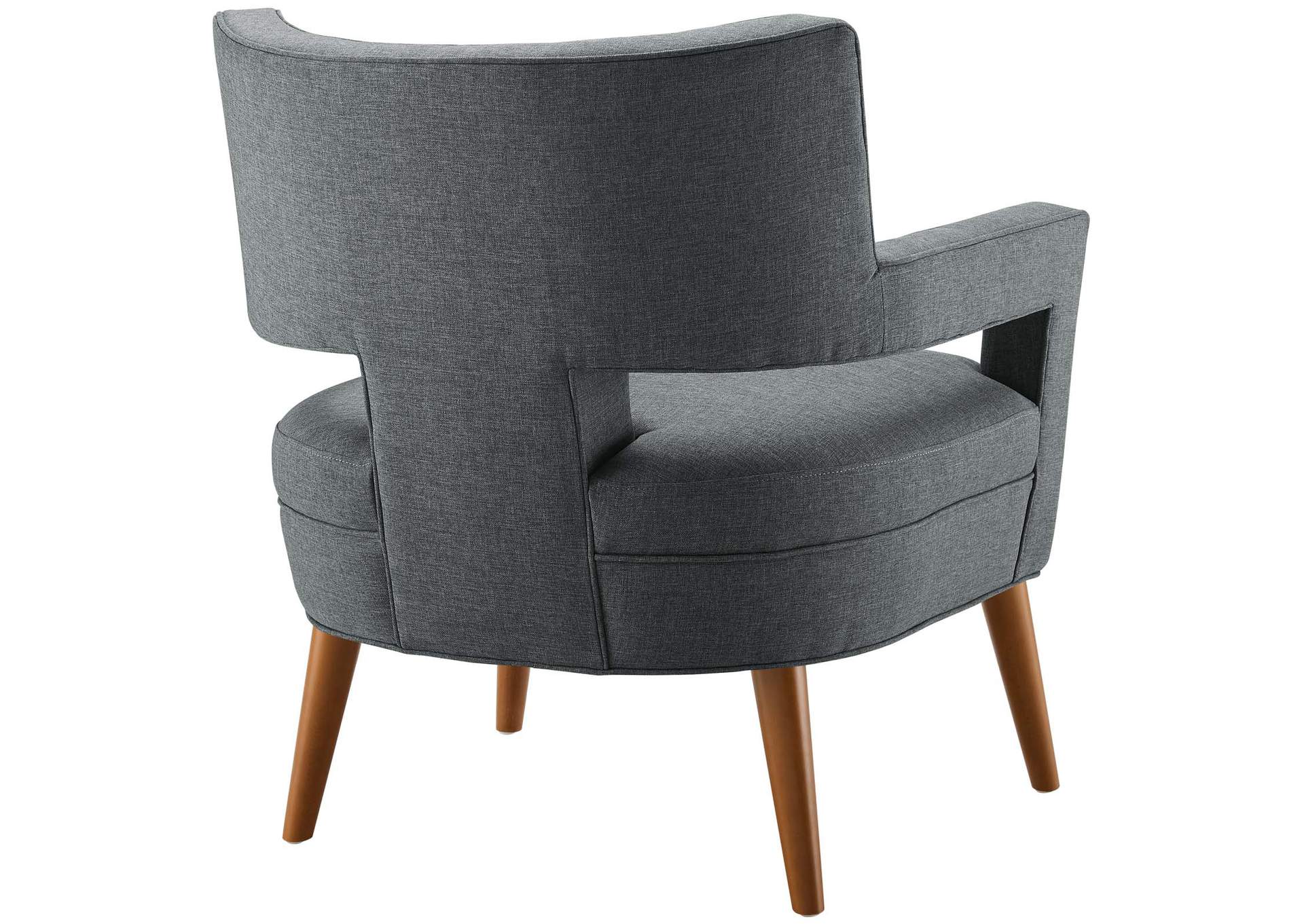 Gray Sheer Upholstered Fabric Arm Chair,Modway