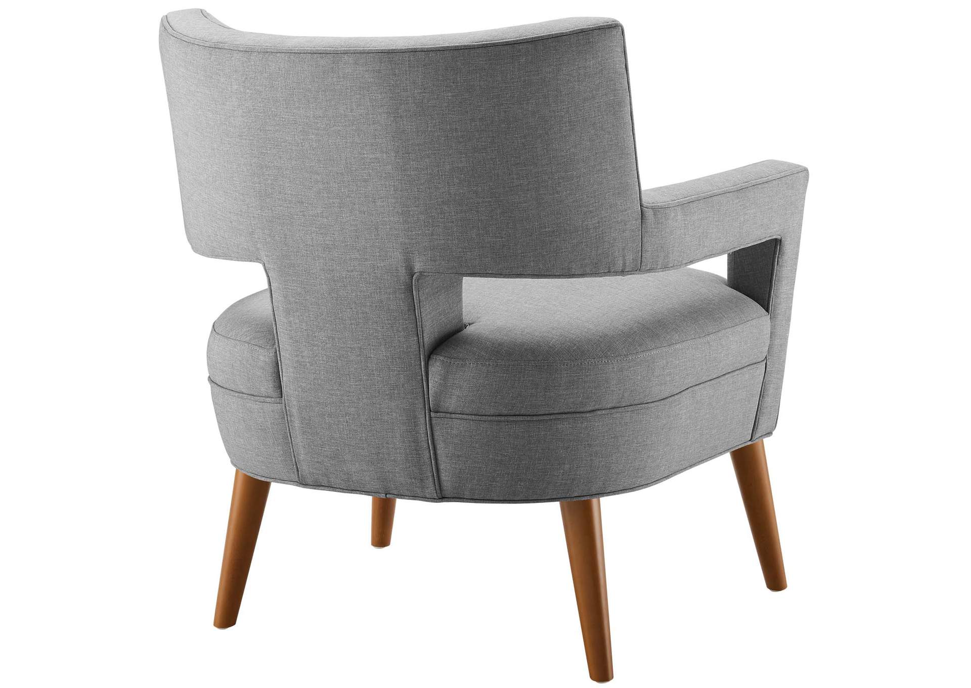 Light Gray Sheer Upholstered Fabric Arm Chair,Modway