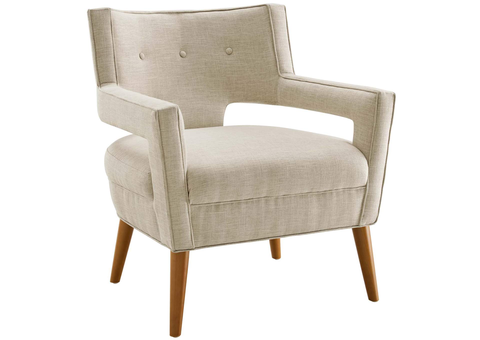 Sand Sheer Upholstered Fabric Arm Chair,Modway