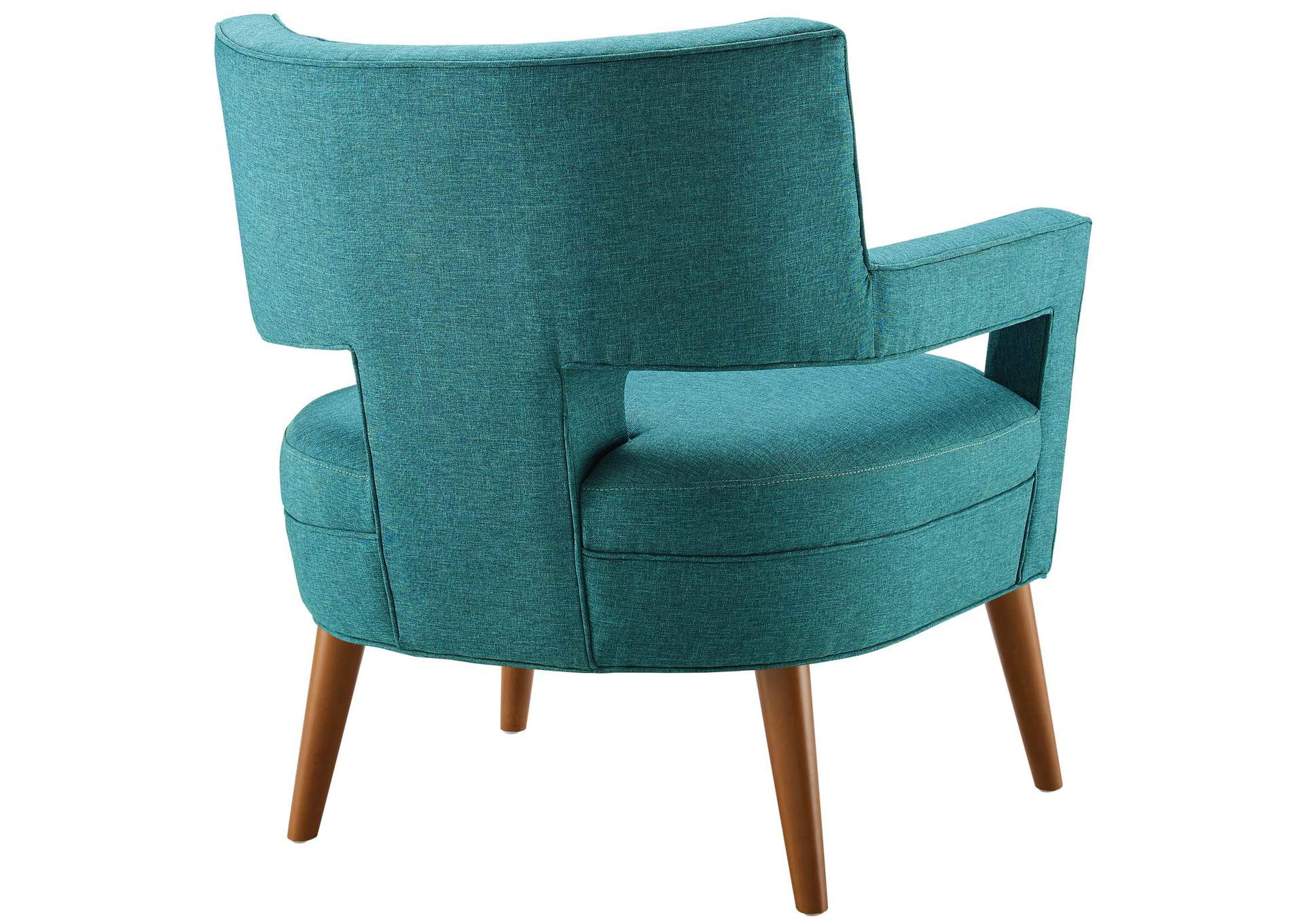 Teal Sheer Upholstered Fabric Arm Chair,Modway