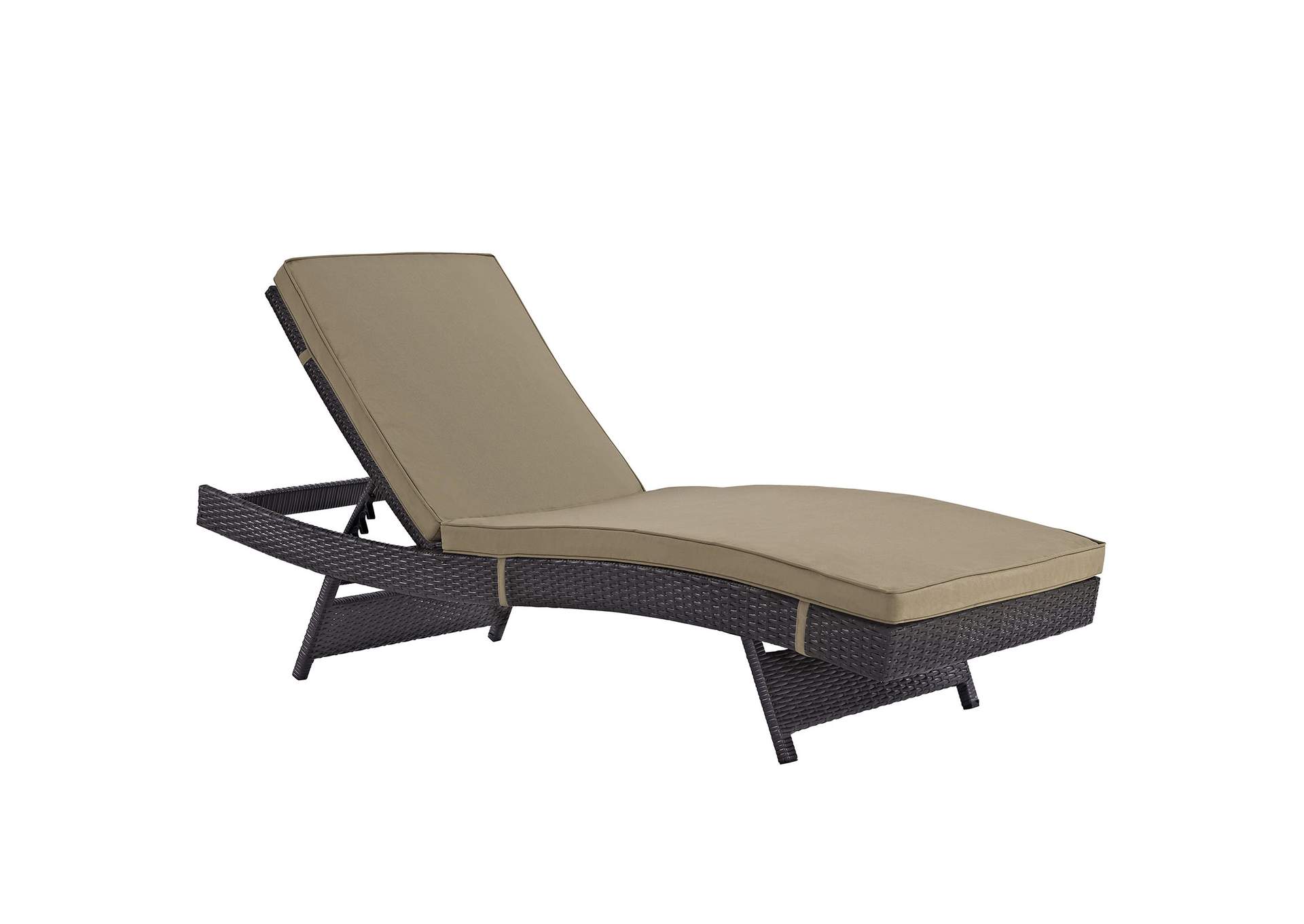 Espresso Mocha Convene Outdoor Patio Chaise,Modway