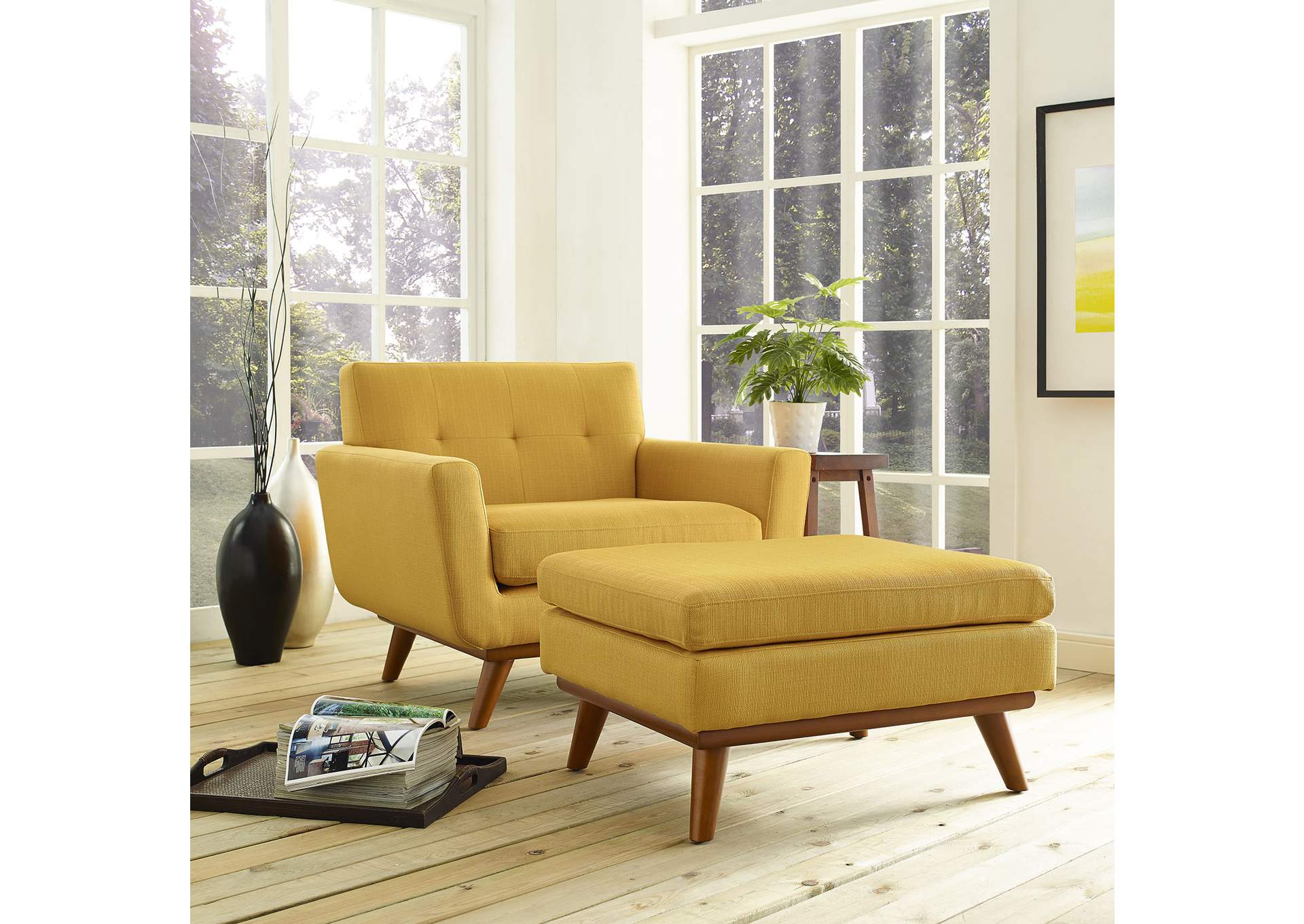 Citrus Engage 2 Piece Armchair and Ottoman,Modway