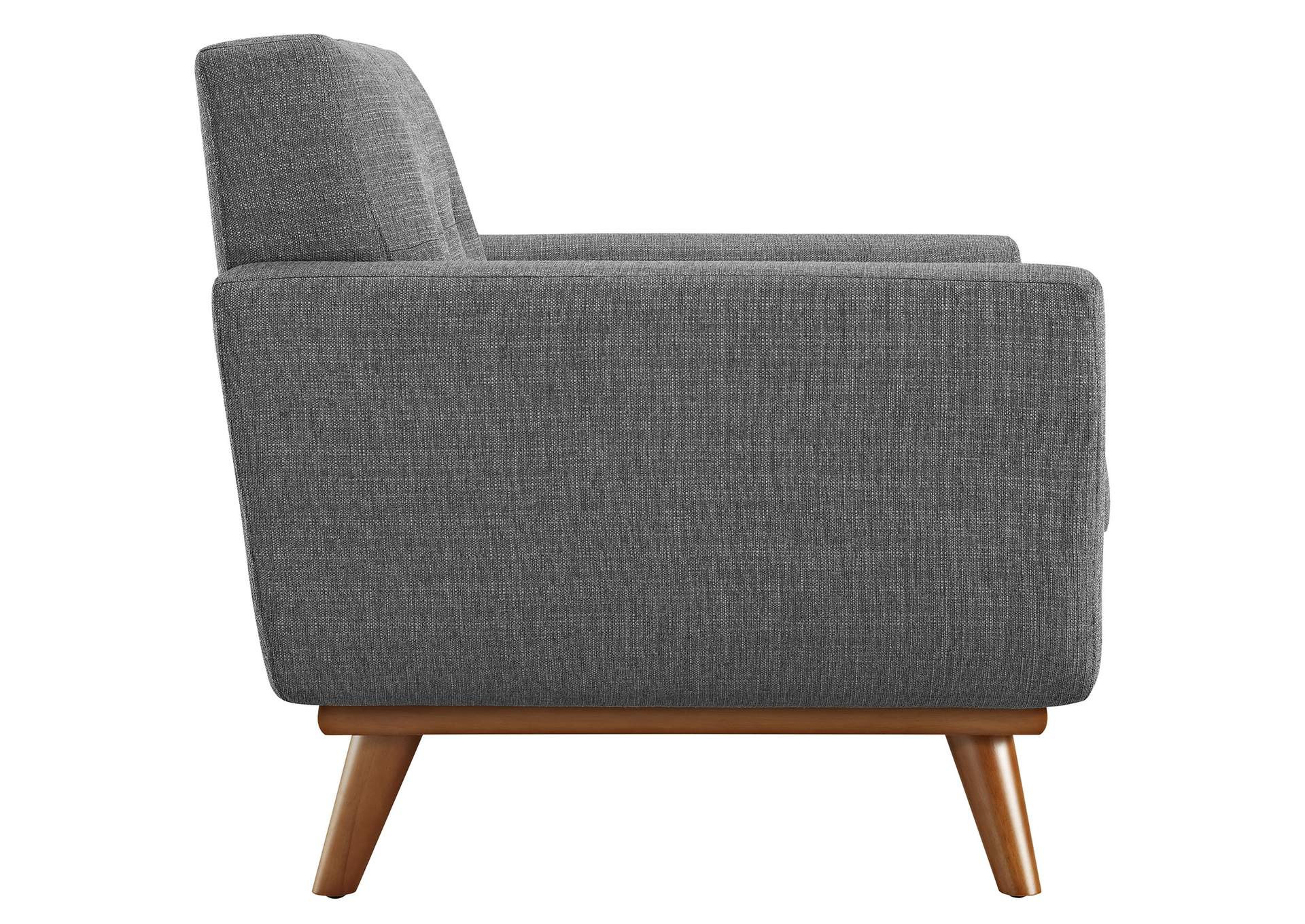 Gray Engage 2 Piece Armchair and Ottoman,Modway