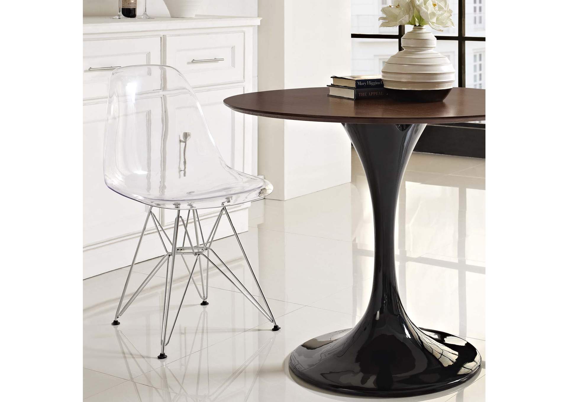 Clear Paris Dining Side Chair,Modway