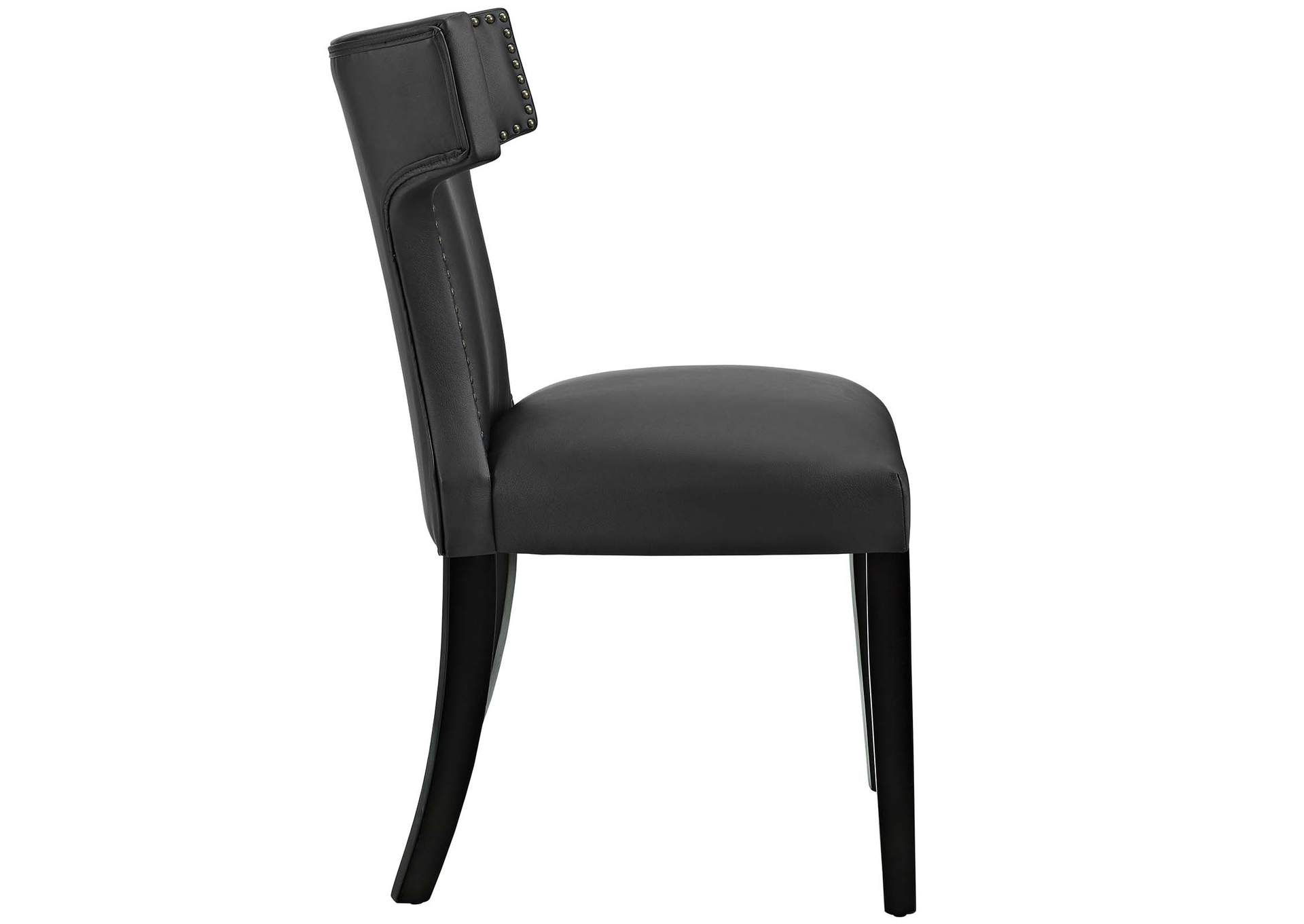 Black Curve Vinyl Dining Chair,Modway