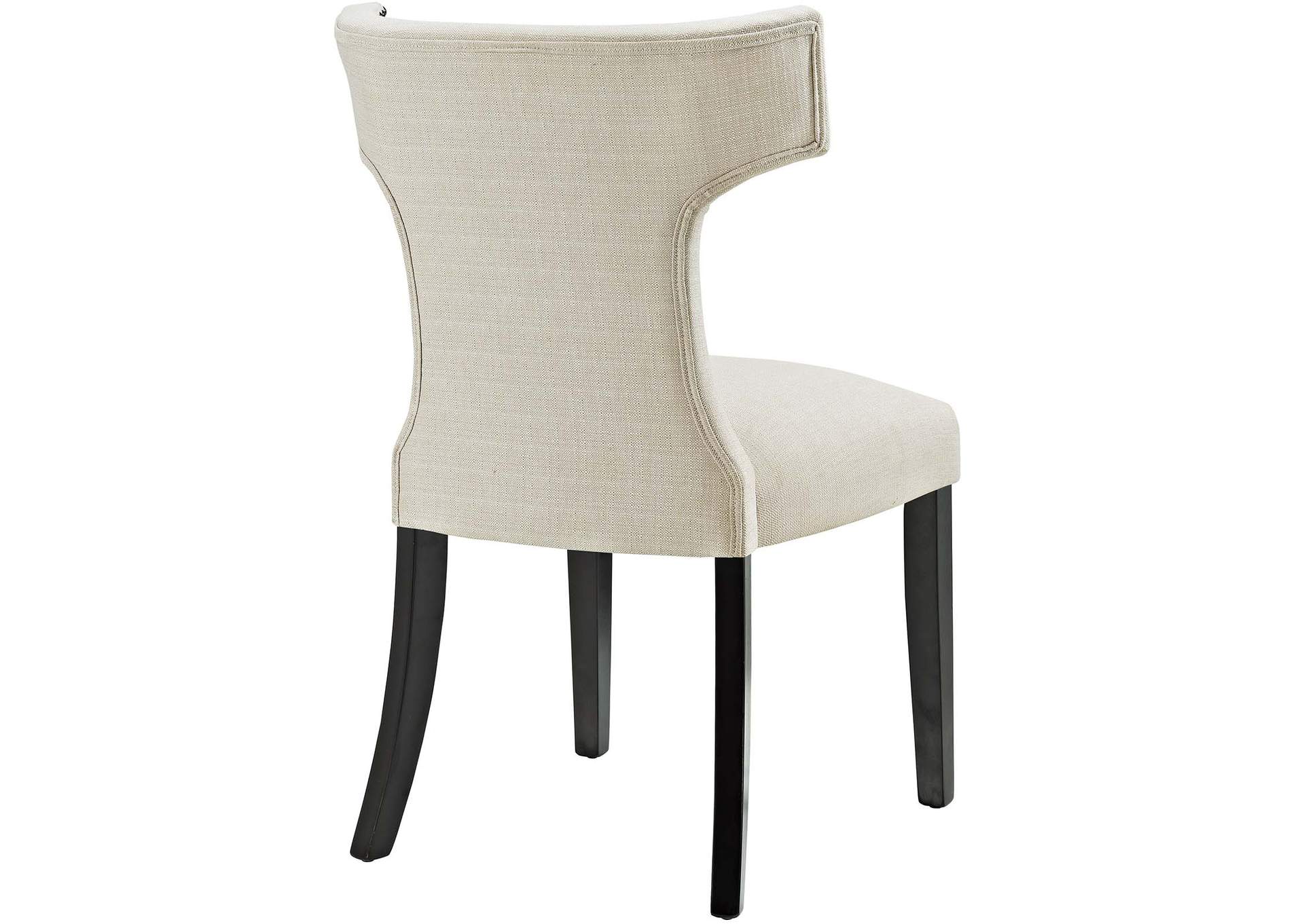 Beige Curve Fabric Dining Chair,Modway